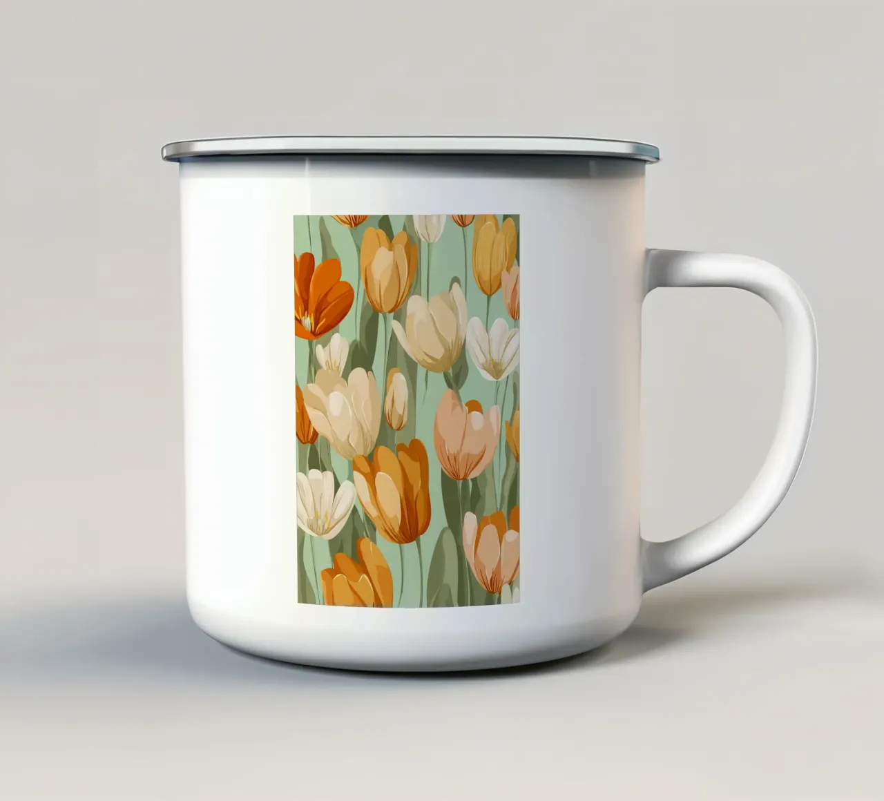 Golden Tulips tazza in smalto da Amelie Rose