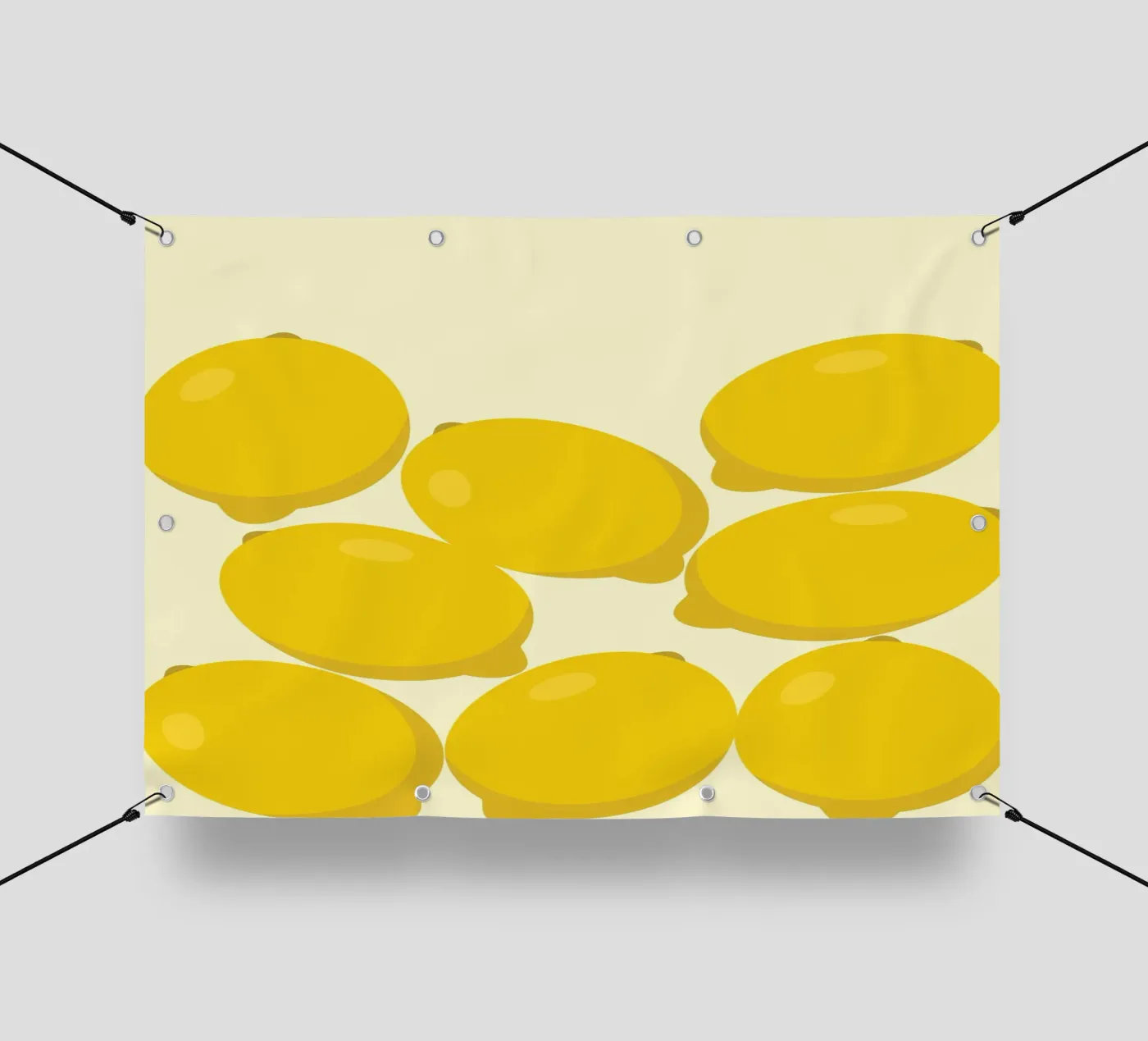 Zitronenstapel Frisch PVC Plane von Studio Fun Boy