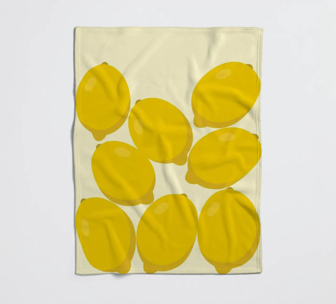 Lemon Stack Fresh fleece blanket by Studio Fun Boy
