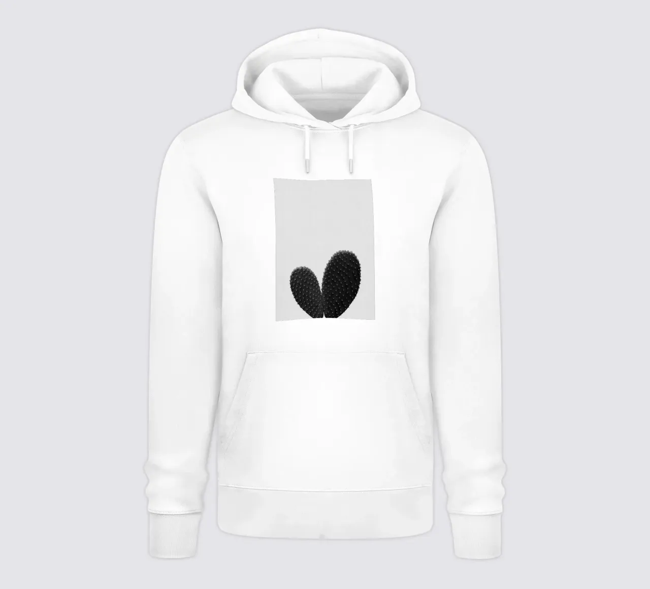 Cuore di cactus in bianco e nero felpa con cappuccio da Orara Studio