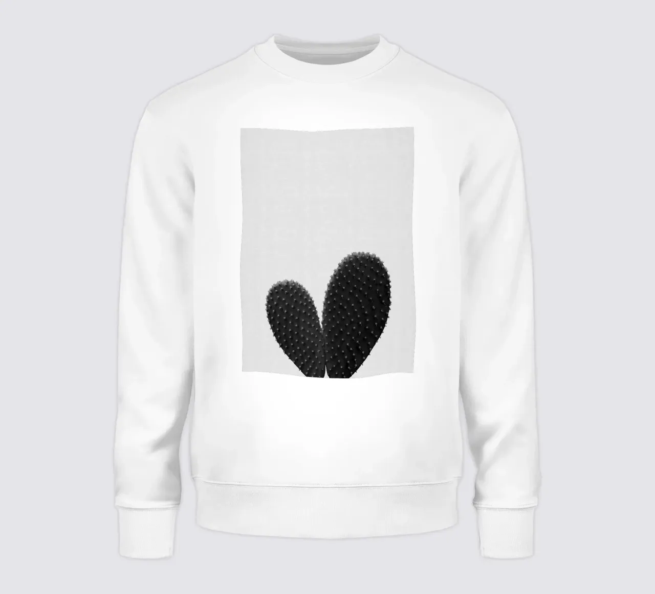Cuore di cactus in bianco e nero felpa da Orara Studio