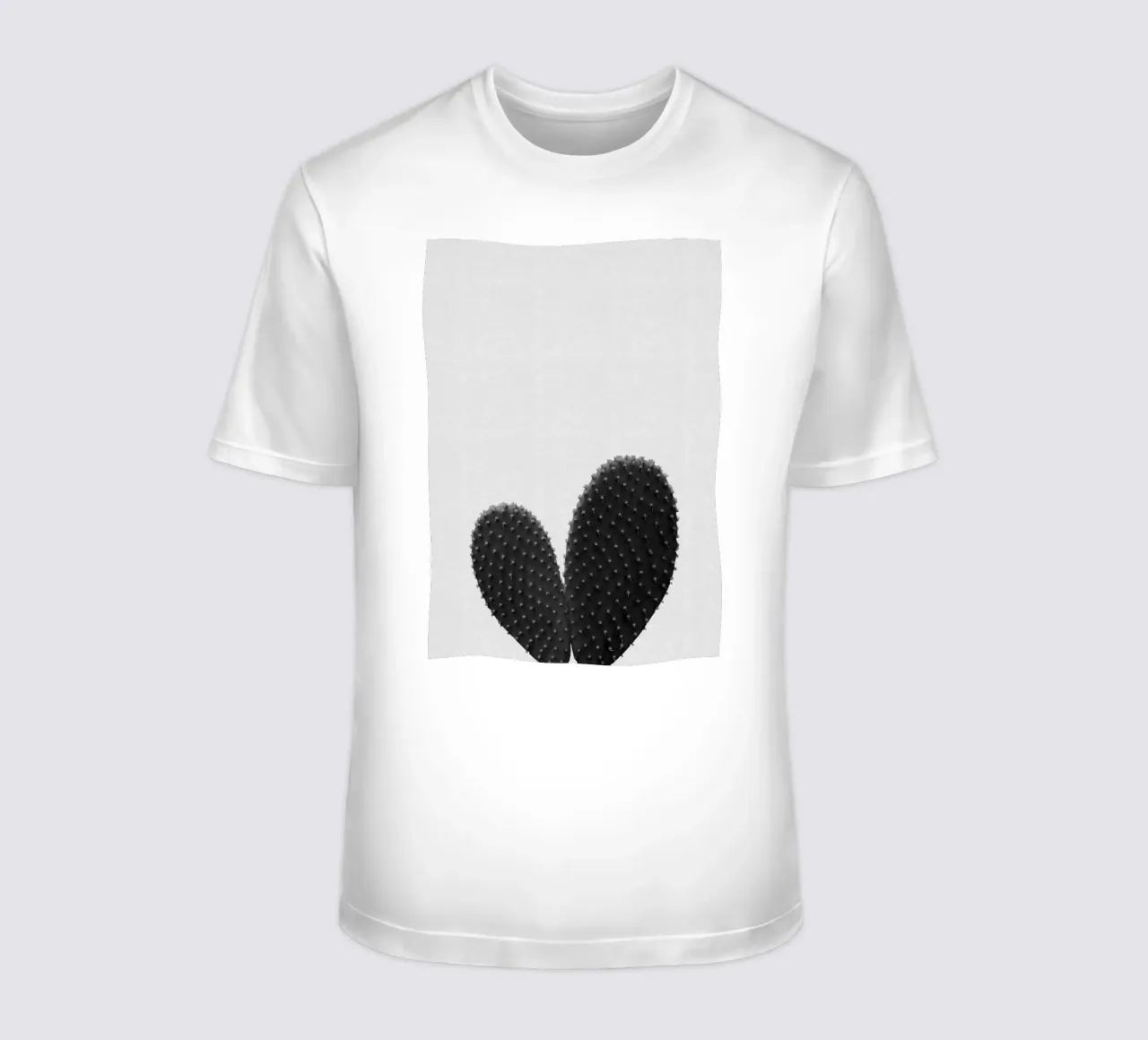 Cuore di cactus in bianco e nero t-shirt da Orara Studio