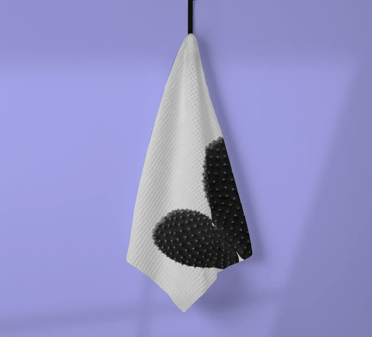 Cuore di cactus in bianco e nero canovaccio da cucina da Orara Studio