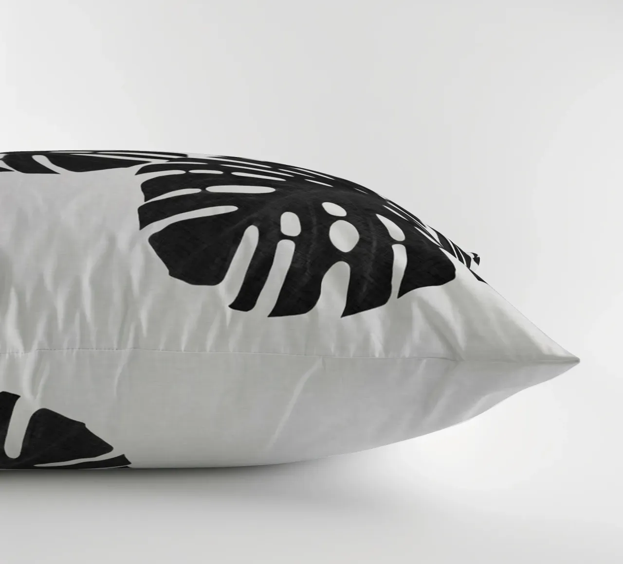 Monstera Foglia Bianco e Nero I cuscino da Orara Studio