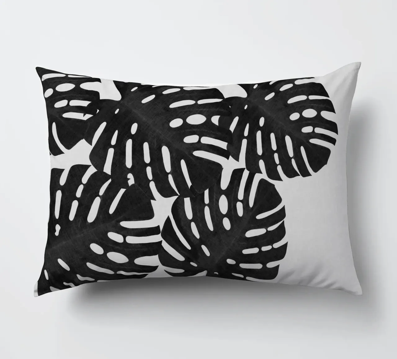 Monstera Foglia Bianco e Nero I cuscino da Orara Studio