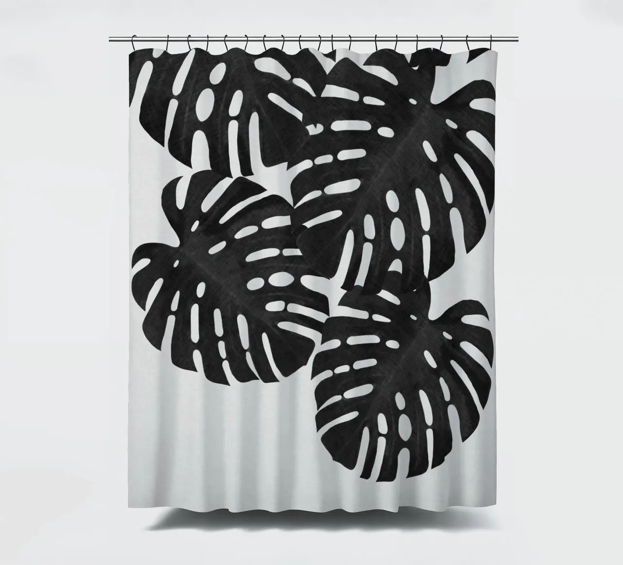 Monstera Foglia Bianco e Nero I tenda da doccia da Orara Studio