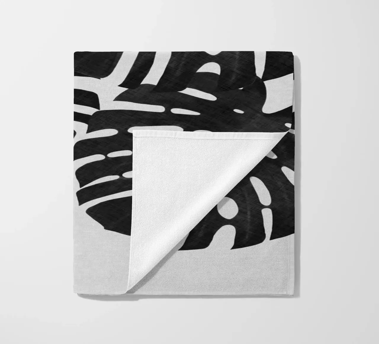 Monstera Foglia Bianco e Nero I telo mare da Orara Studio
