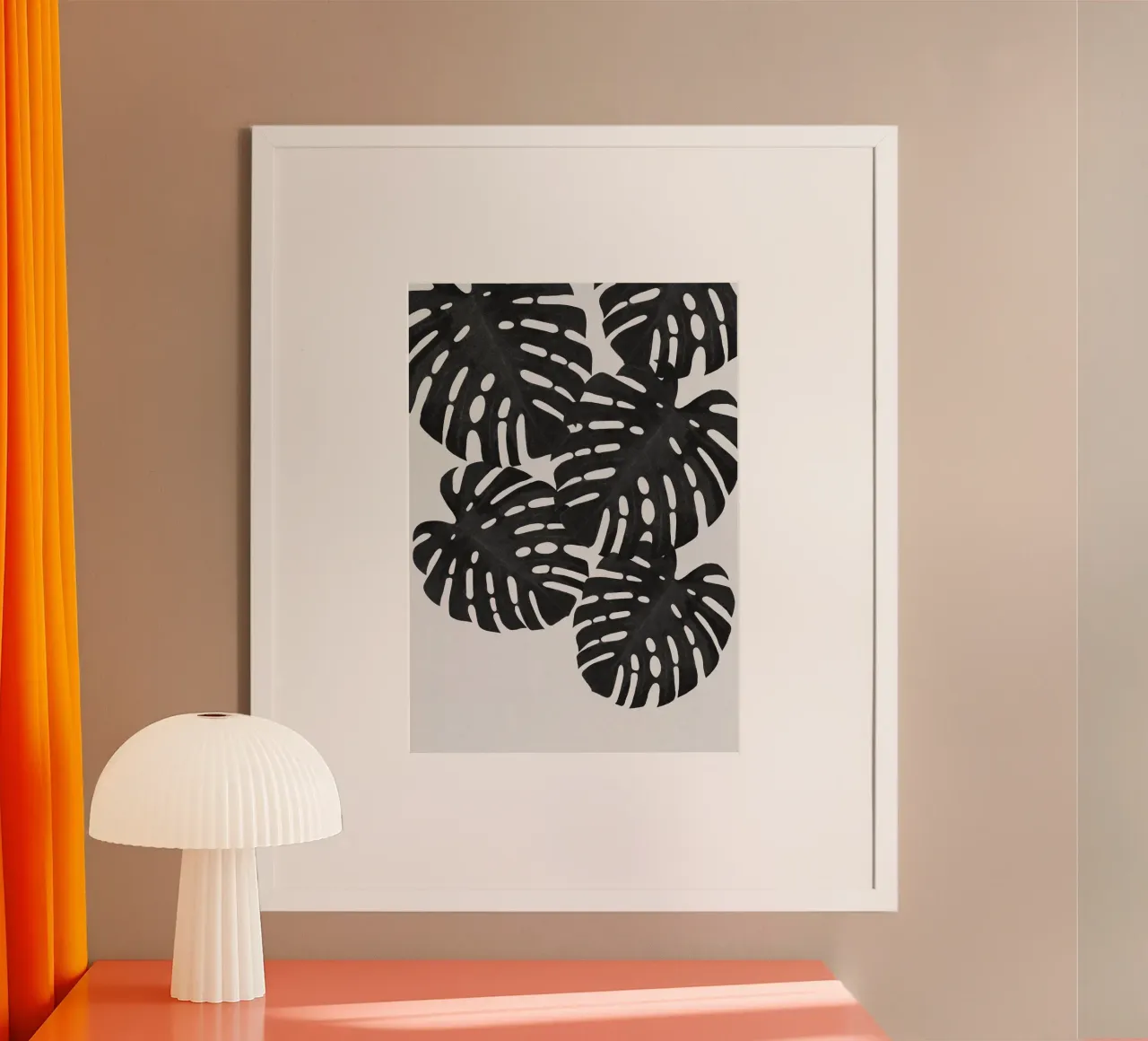 Monstera Foglia Bianco e Nero I carta hahnemühle da Orara Studio