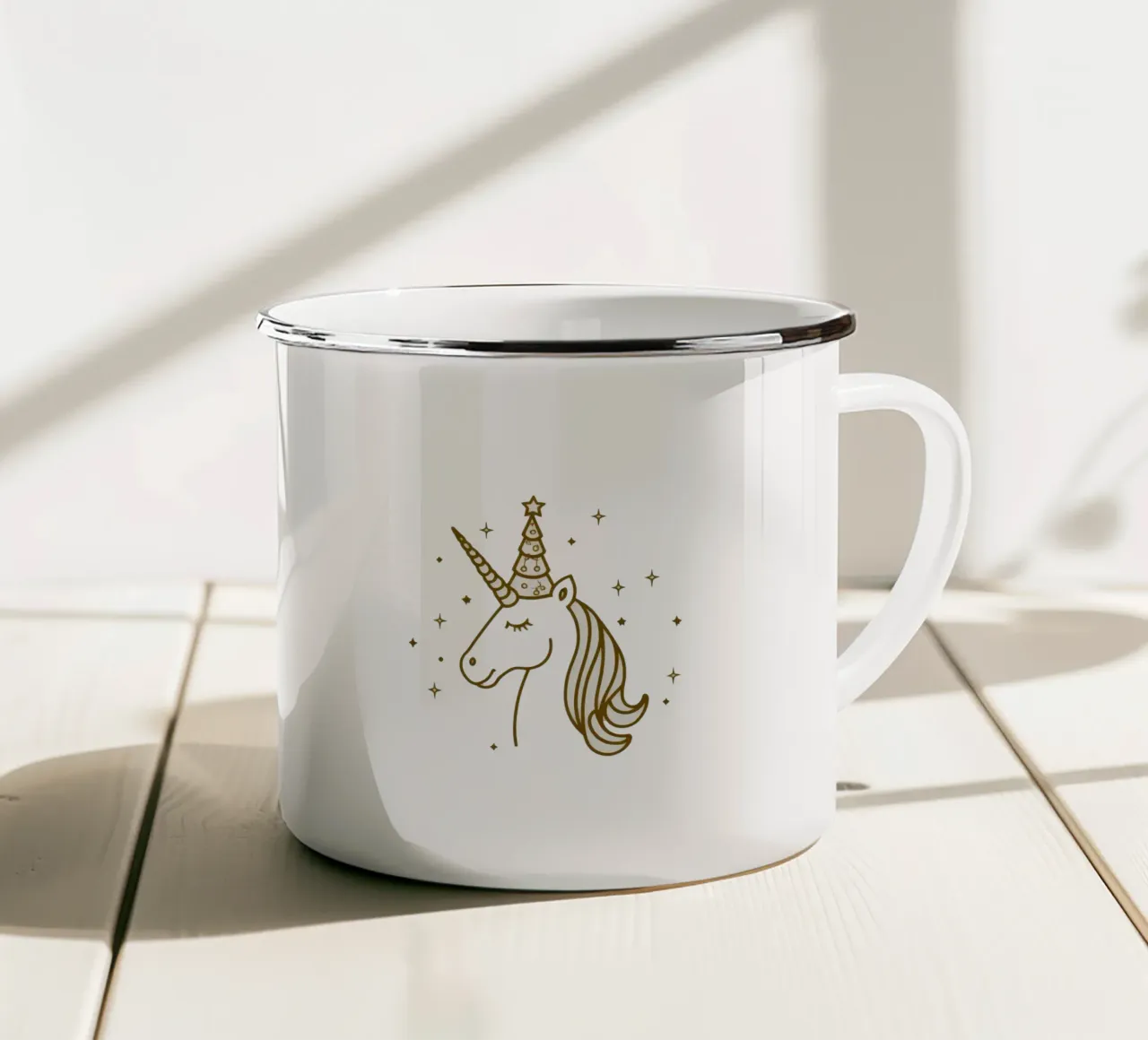 HMM,Smile Calm Unicorn tazza in smalto da WAWAN HEID