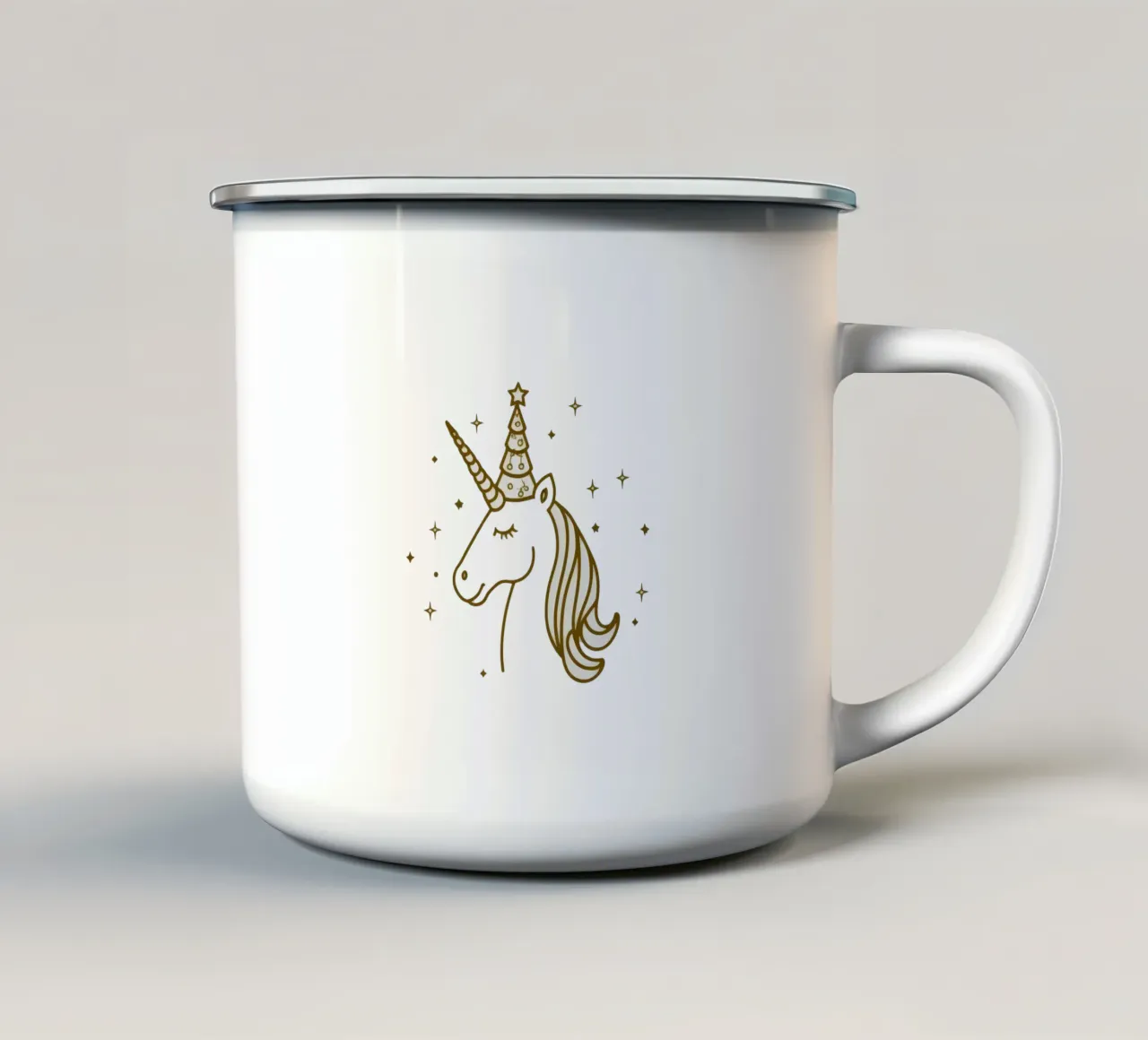 HMM,Smile Calm Unicorn tazza in smalto da WAWAN HEID