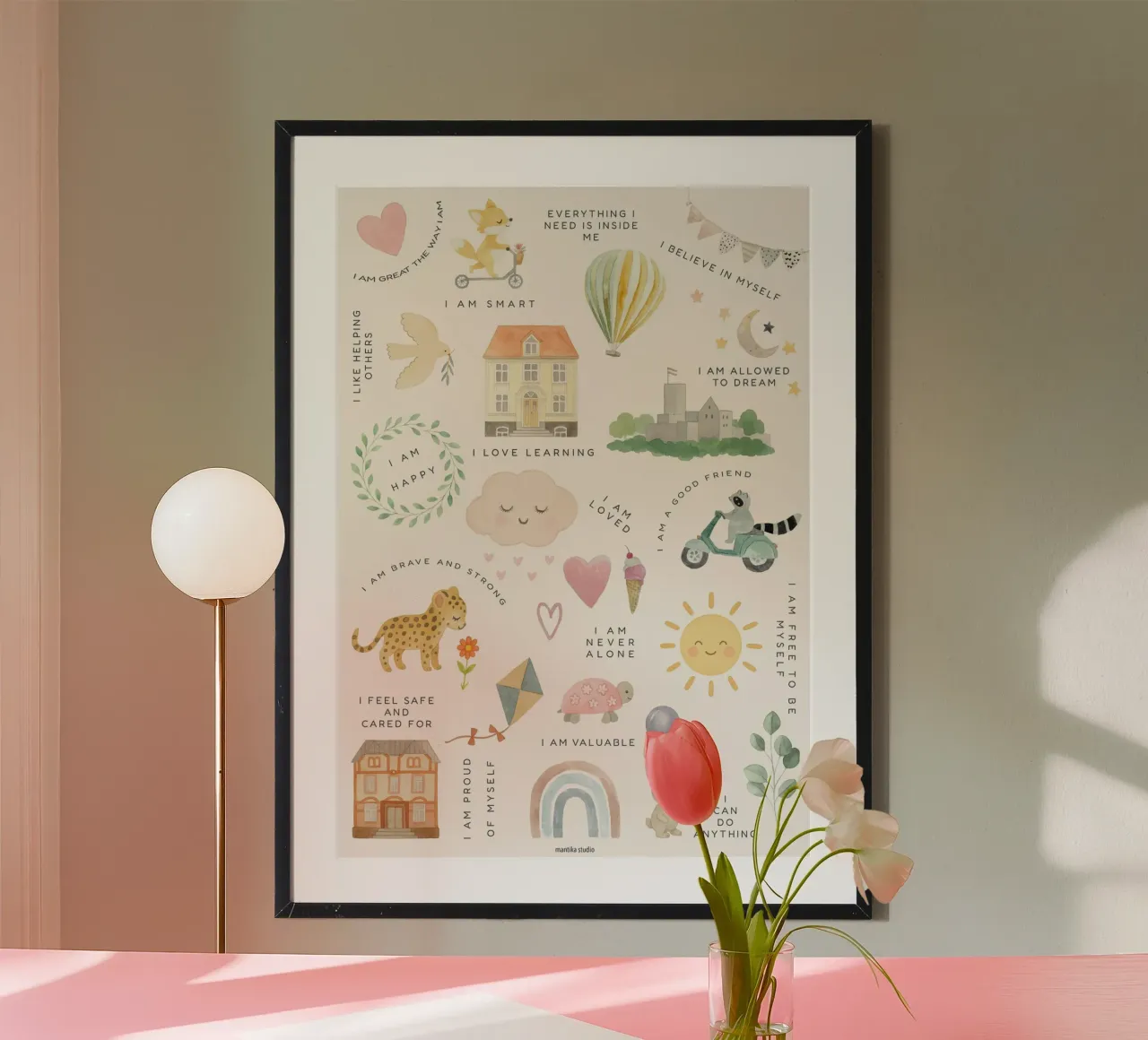 Affirmation Print poster by mantika studio