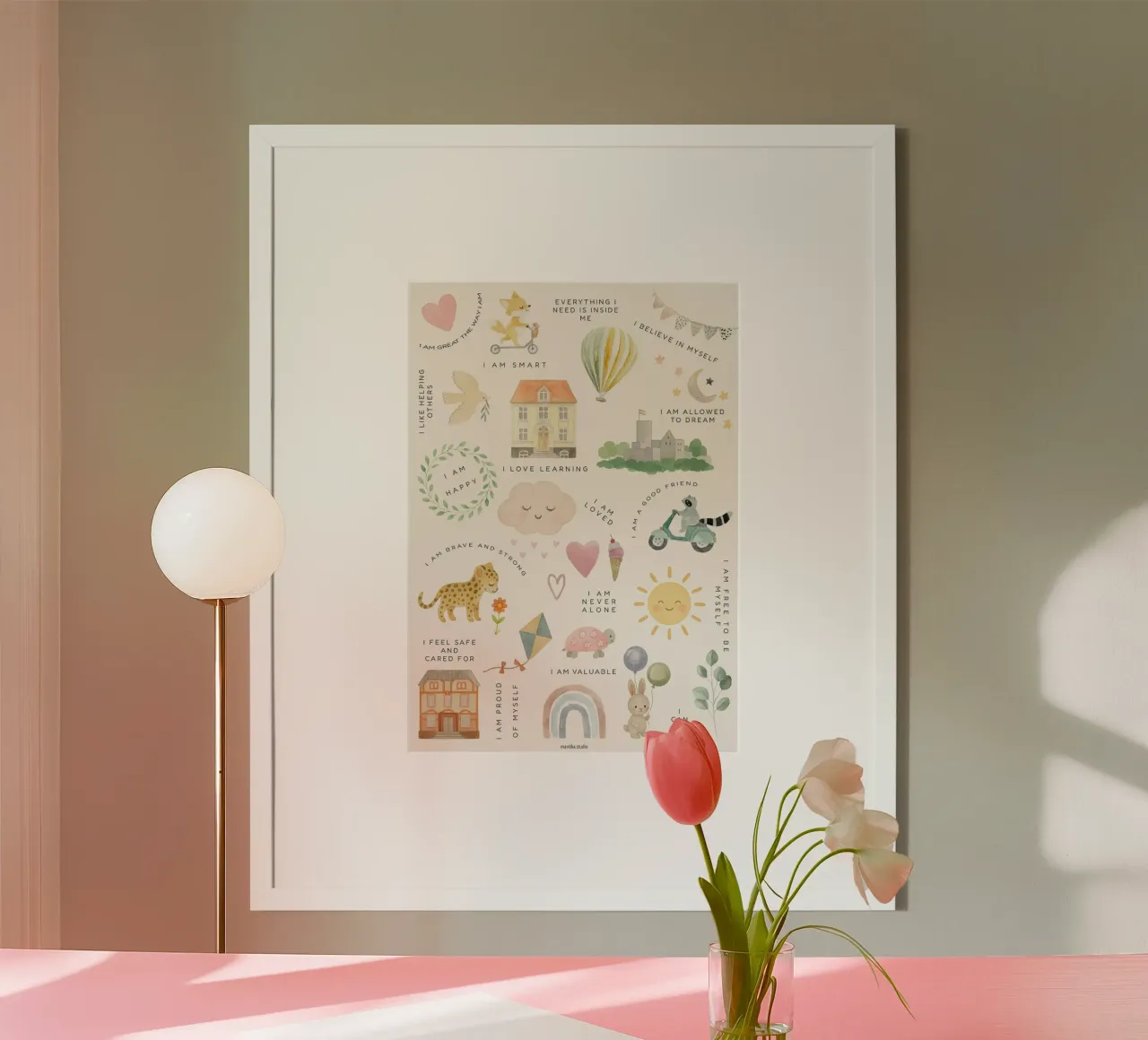 Affirmation Print poster by mantika studio