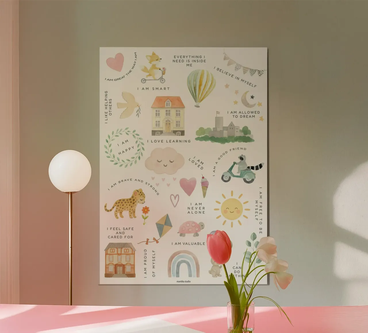 Affirmation Print poster by mantika studio