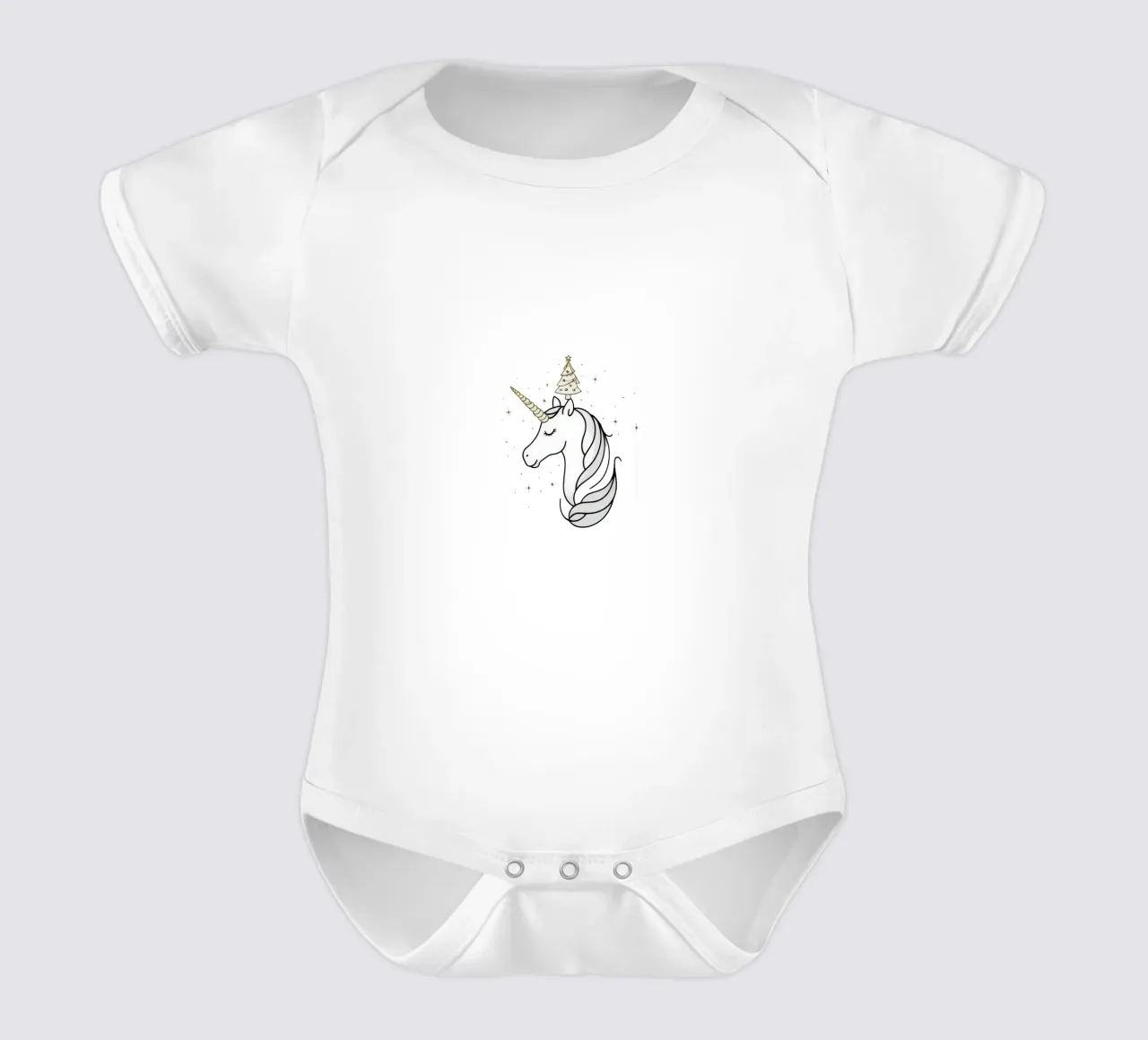 Chrismas Tree On Mine Unicorn body neonato maniche corte da WAWAN HEID