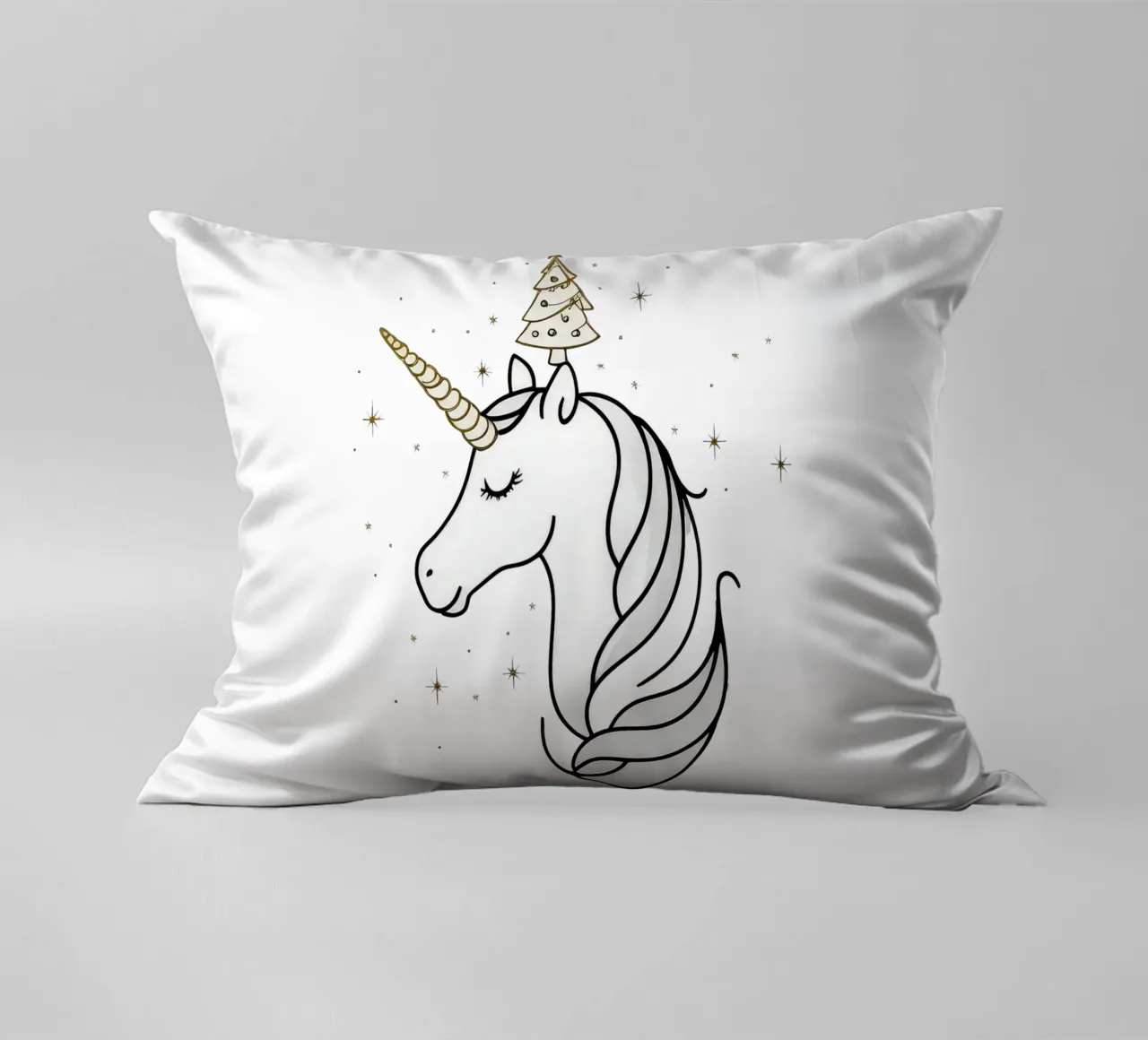 Chrismas Tree On Mine Unicorn cuscino da WAWAN HEID