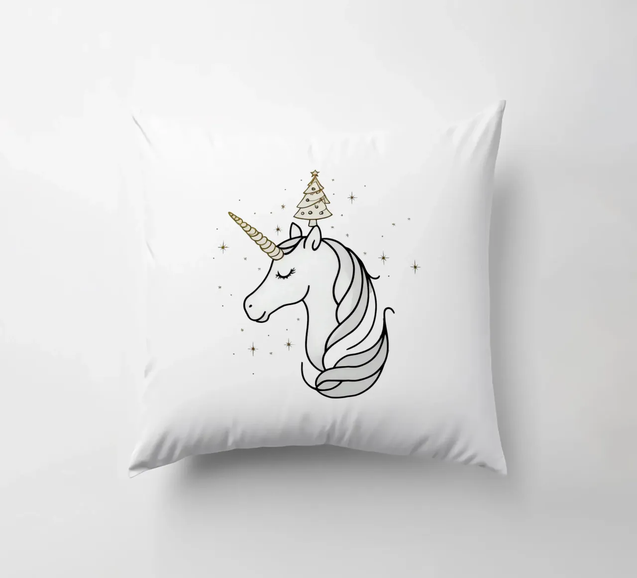 Chrismas Tree On Mine Unicorn cuscino da WAWAN HEID
