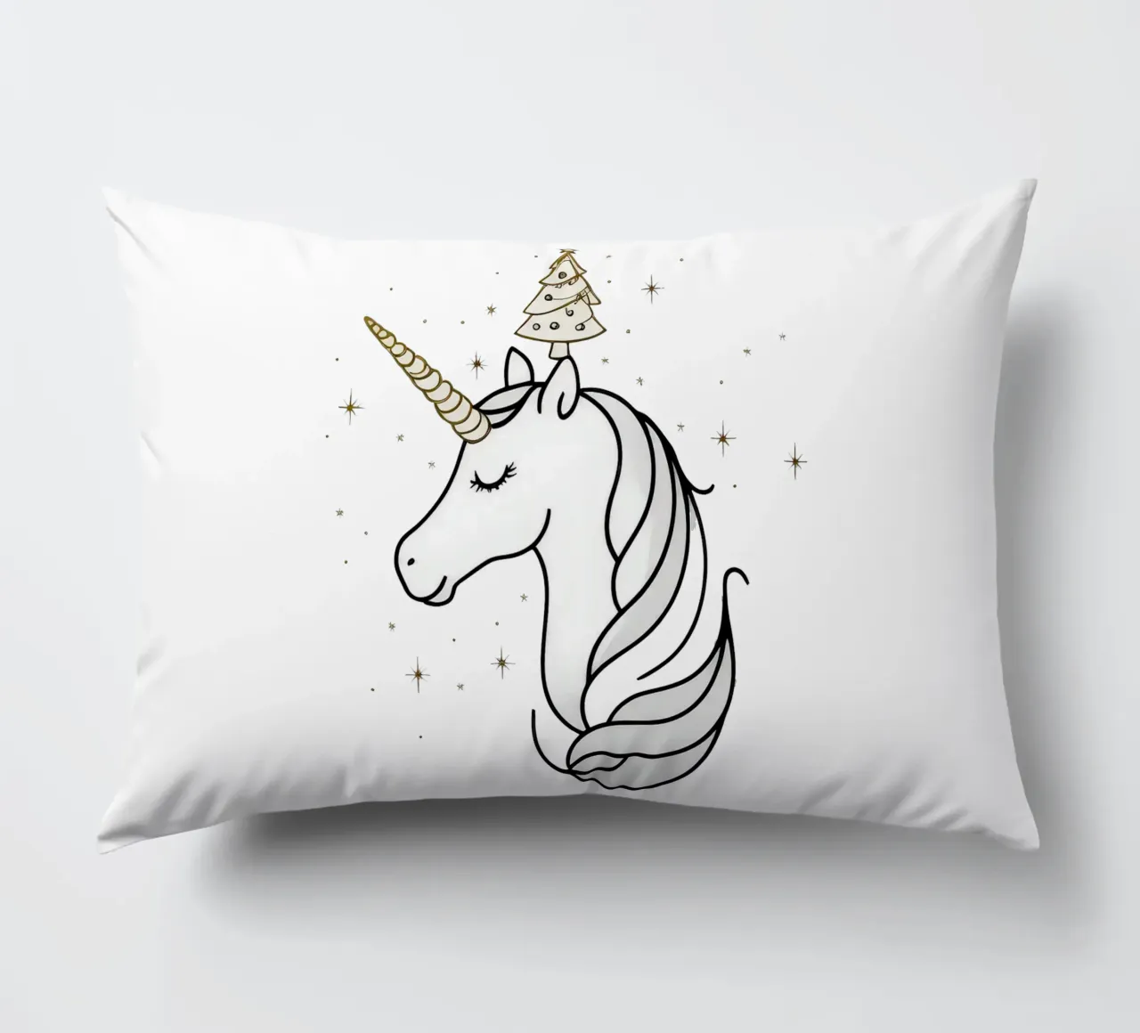 Chrismas Tree On Mine Unicorn cuscino da WAWAN HEID