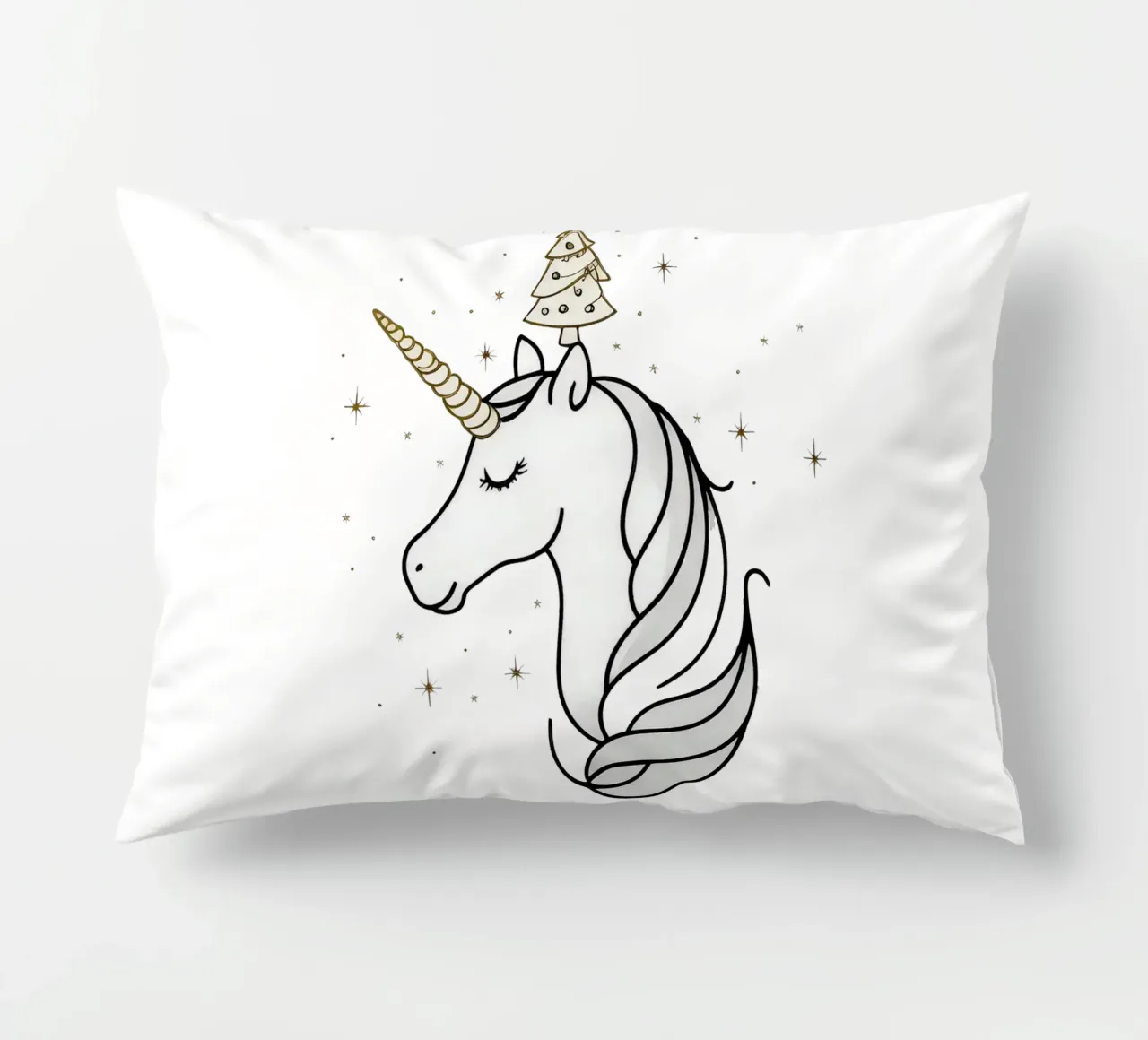 Chrismas Tree On Mine Unicorn cuscino da WAWAN HEID