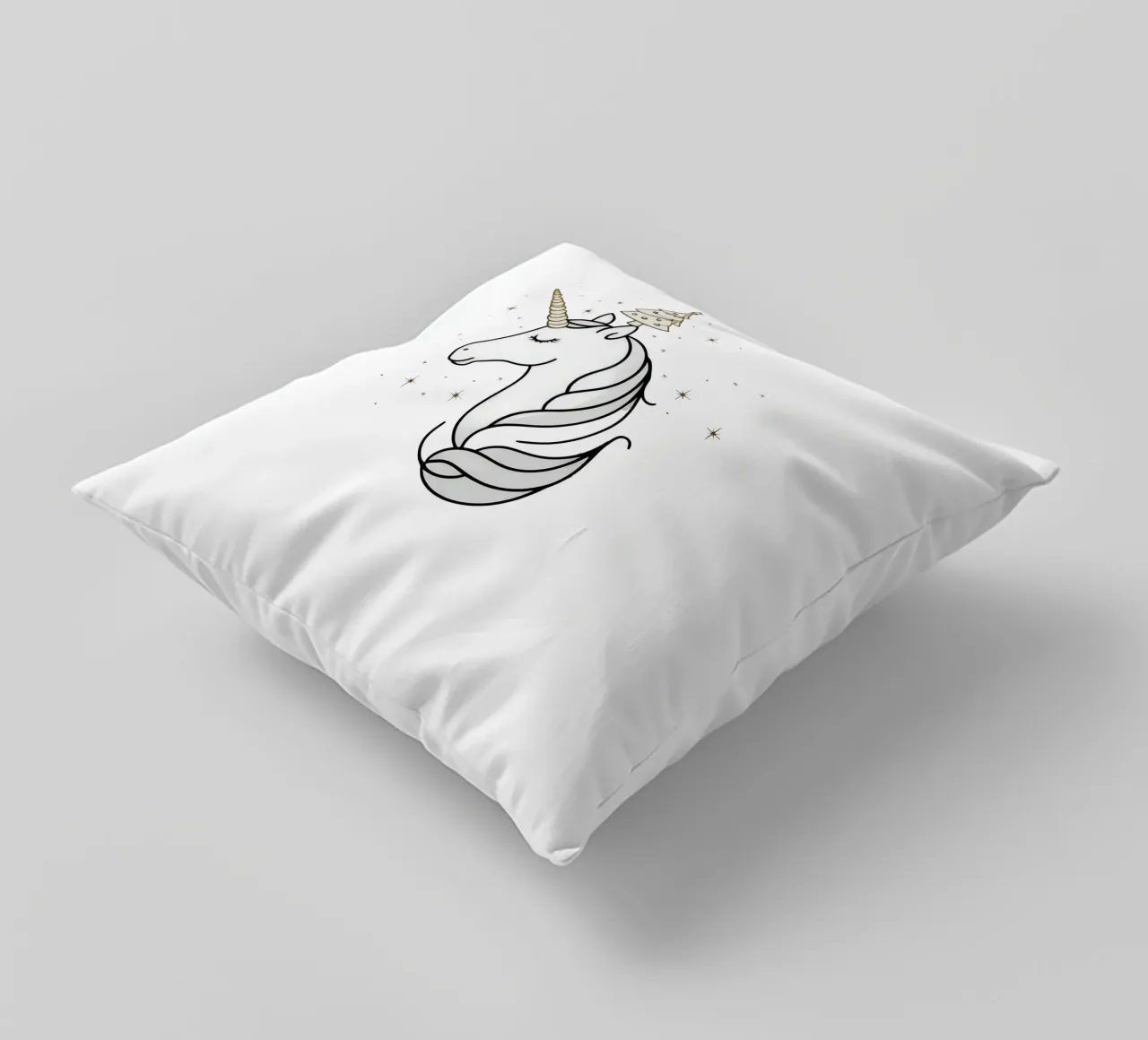 Chrismas Tree On Mine Unicorn cuscino da WAWAN HEID