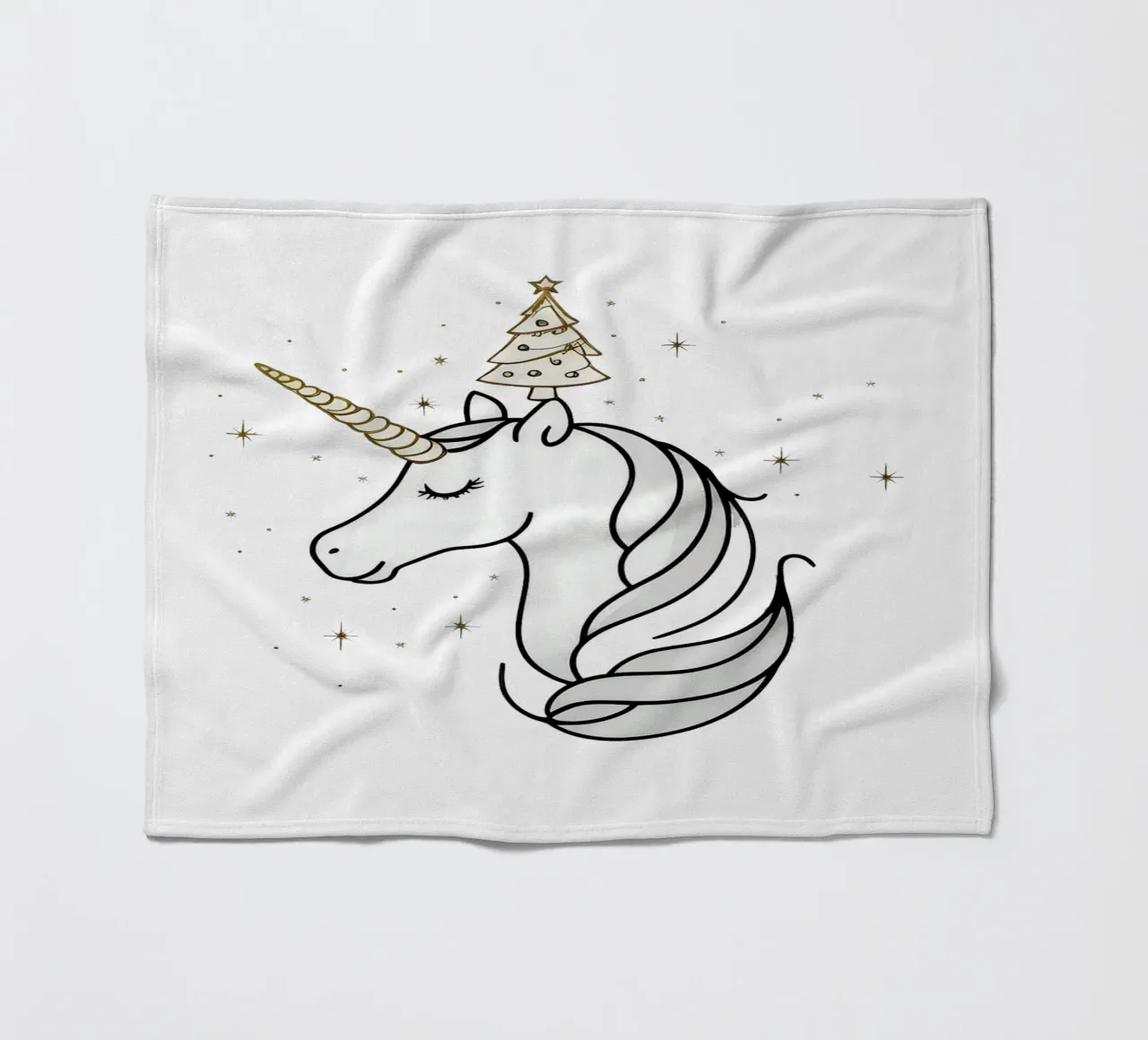 Chrismas Tree On Mine Unicorn coperta in pile da WAWAN HEID