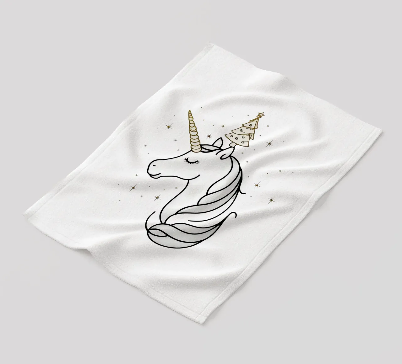 Chrismas Tree On Mine Unicorn coperta in pile da WAWAN HEID