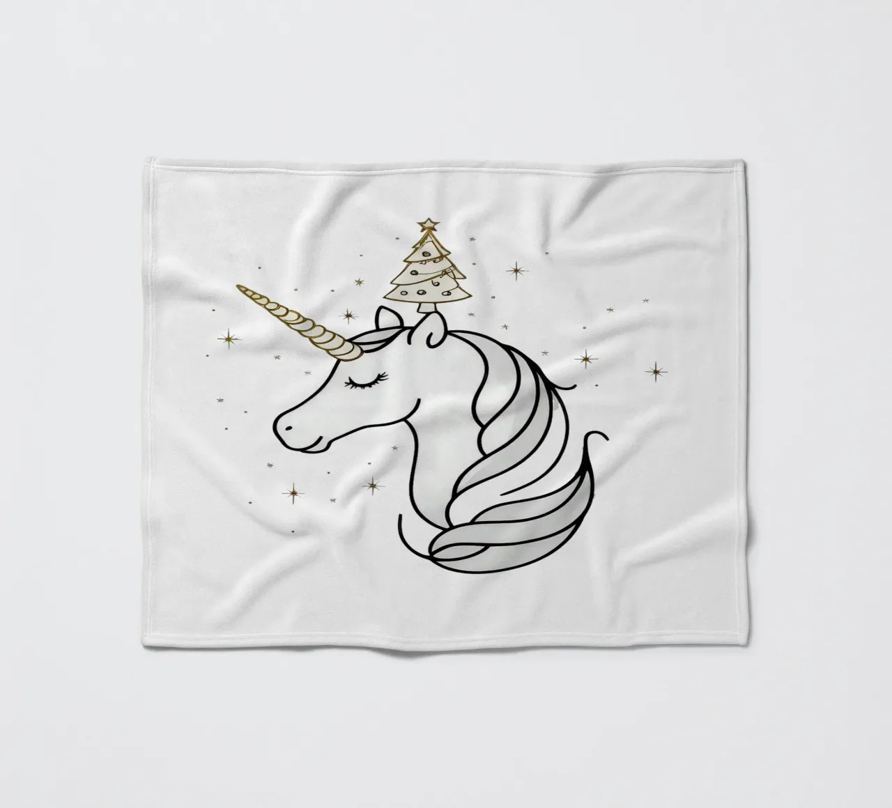 Chrismas Tree On Mine Unicorn coperta in pile da WAWAN HEID
