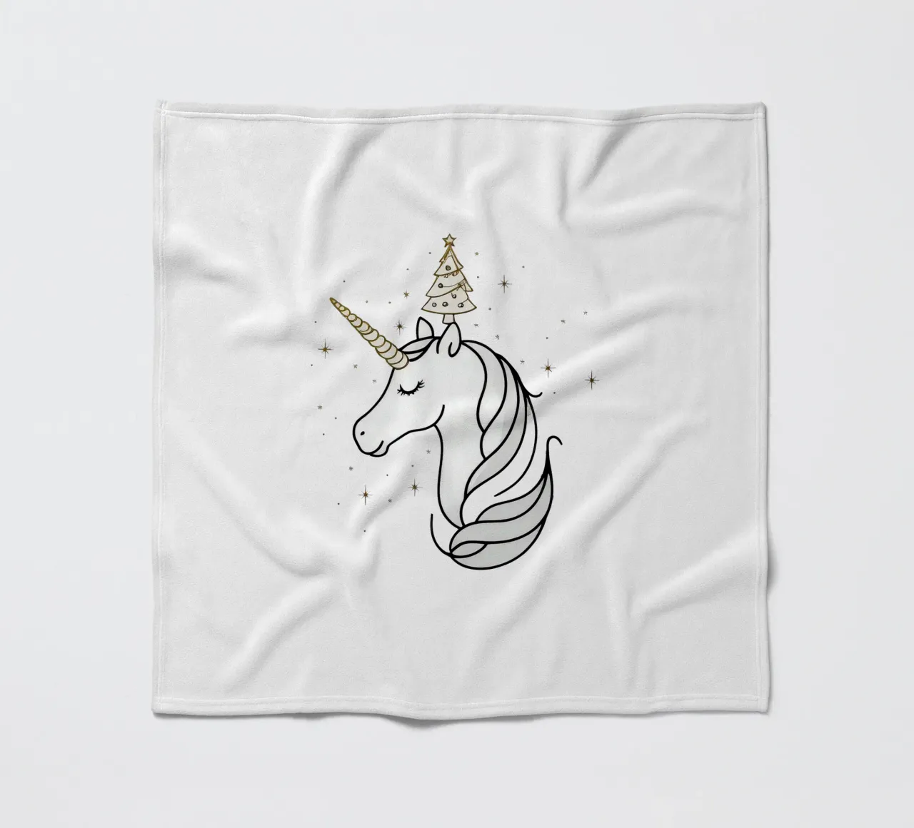 Chrismas Tree On Mine Unicorn coperta in pile da WAWAN HEID
