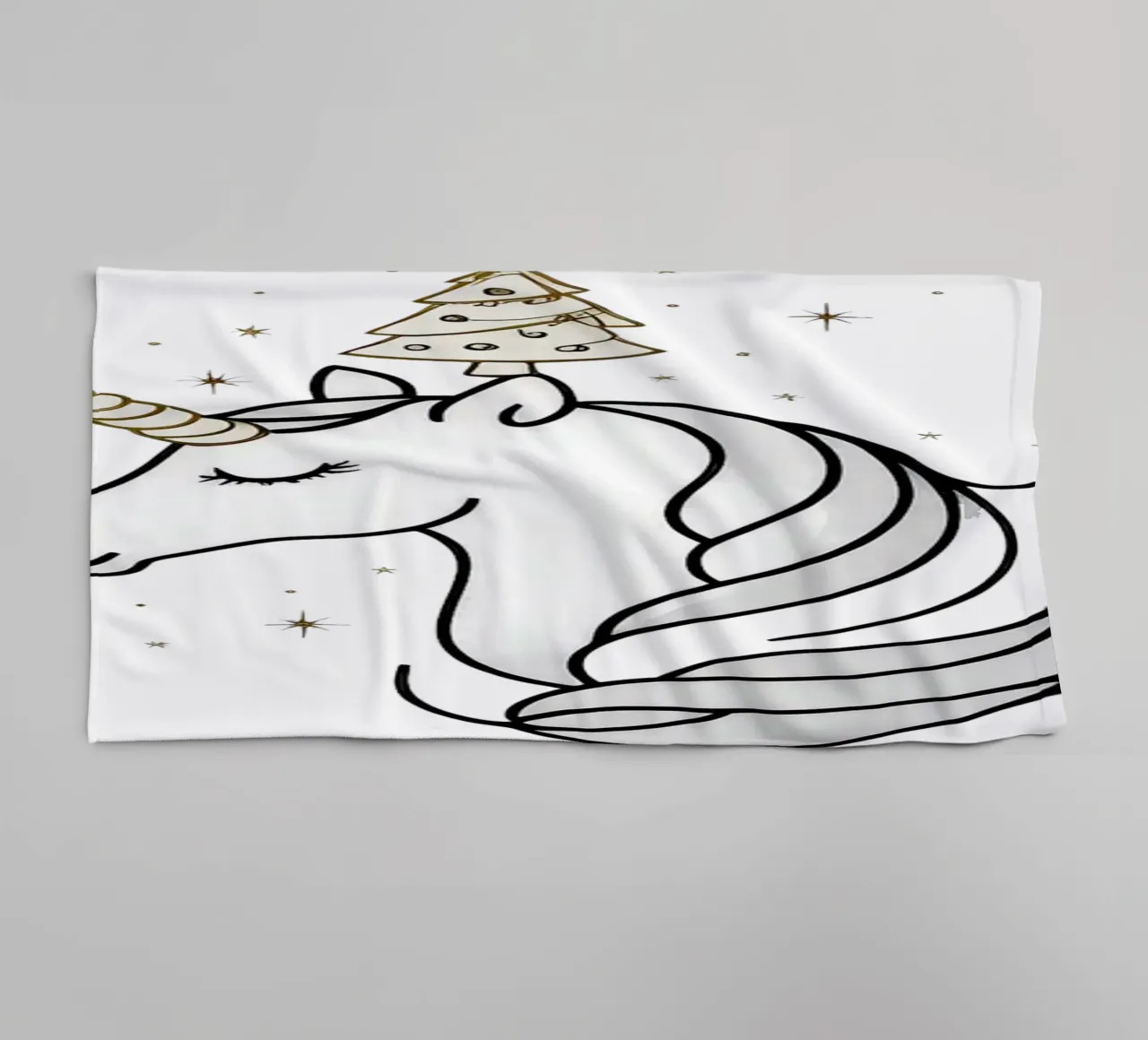 Chrismas Tree On Mine Unicorn asciugamano da bagno da WAWAN HEID