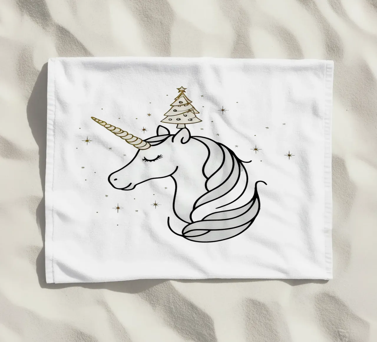 Chrismas Tree On Mine Unicorn telo mare da WAWAN HEID