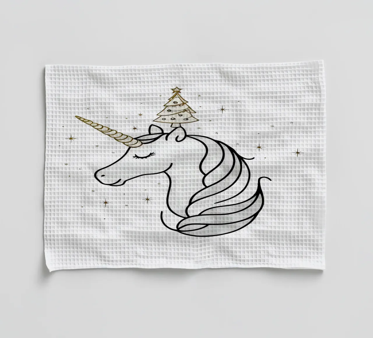 Chrismas Tree On Mine Unicorn canovaccio da cucina da WAWAN HEID