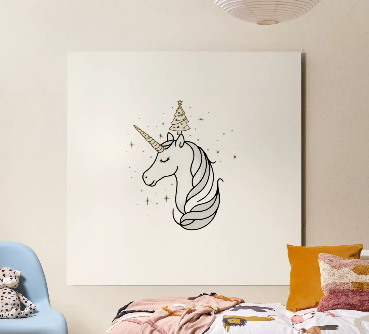 Chrismas Tree On Mine Unicorn alluminio dibond da WAWAN HEID