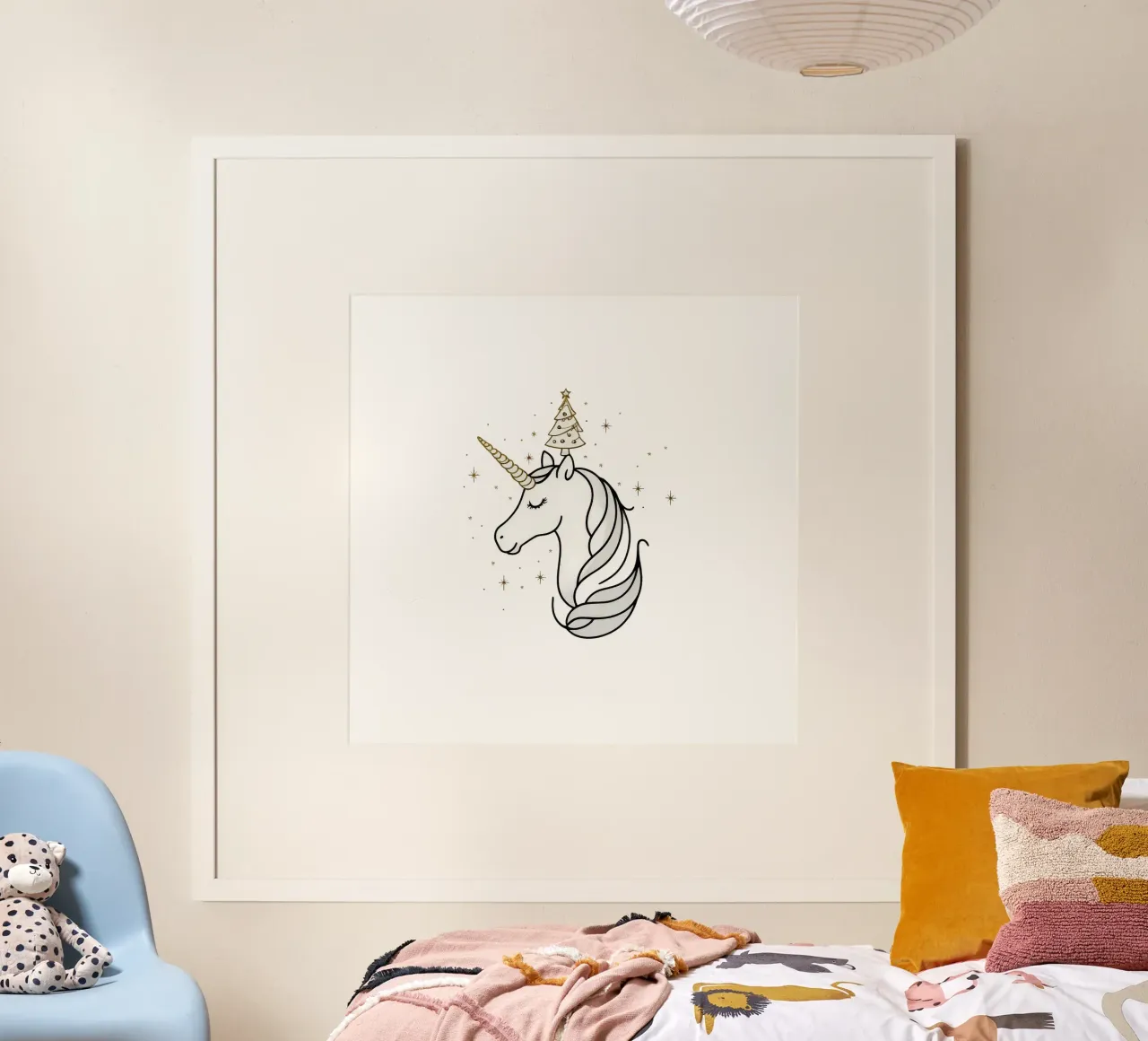 Chrismas Tree On Mine Unicorn carta hahnemühle da WAWAN HEID