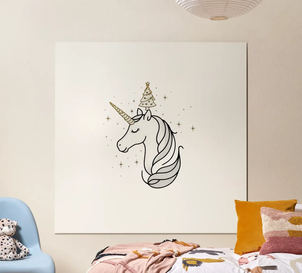 Chrismas Tree On Mine Unicorn carta hahnemühle da WAWAN HEID