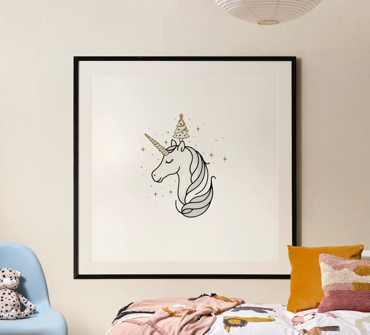 Chrismas Tree On Mine Unicorn carta hahnemühle da WAWAN HEID