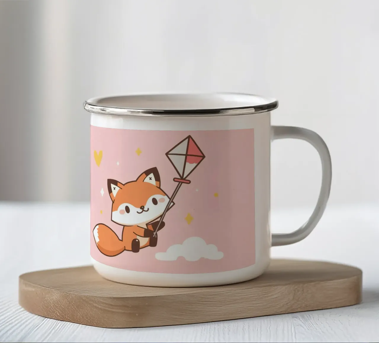 L'avventura di Voxy con l'aquilone 🪁 tazza in smalto da Voxy's Adventures