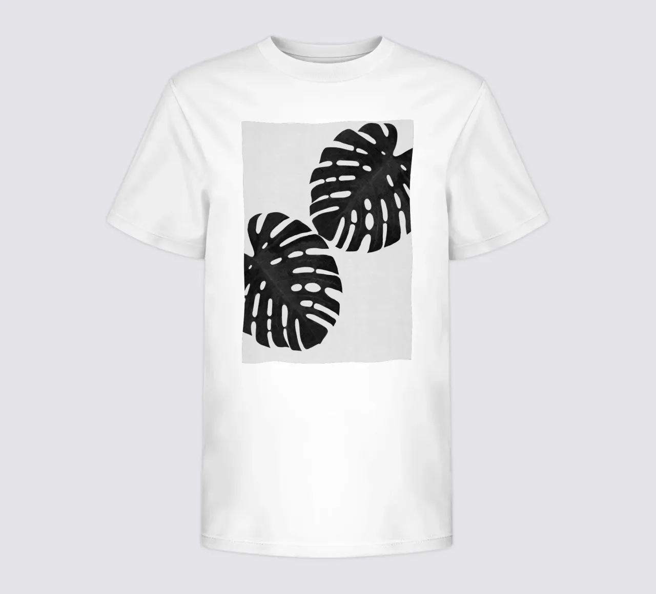 Monstera-Blatt Schwarz-Weiß II Kinder T-Shirt von Orara Studio