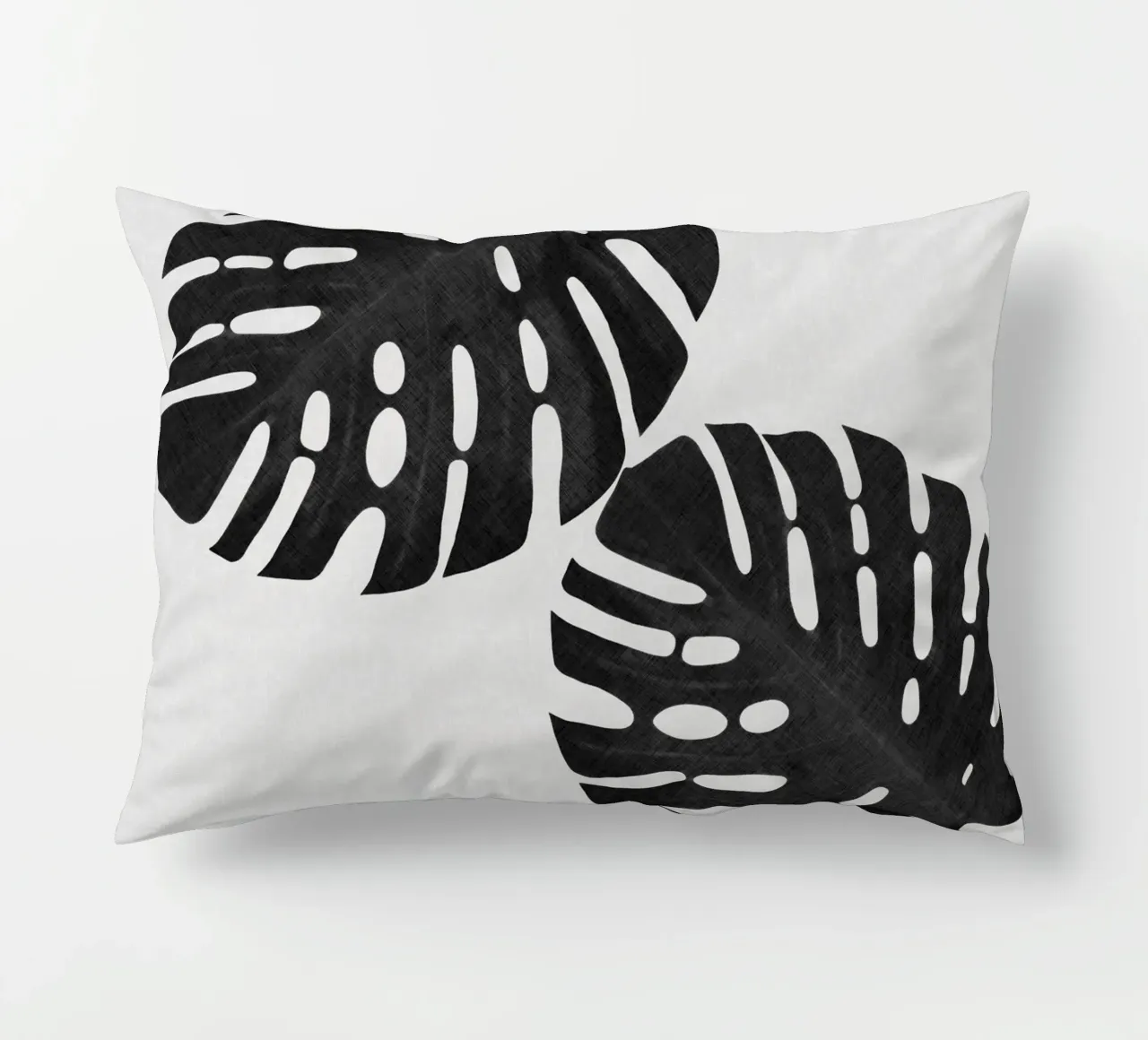 Monstera Foglia Bianco e Nero II cuscino da Orara Studio