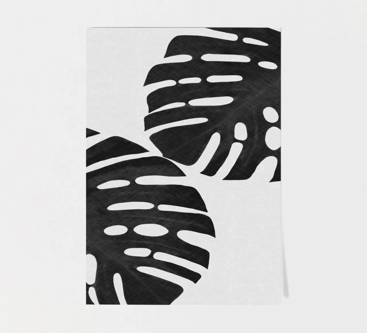Monstera Leaf Black & White II sticker sheet by Orara Studio