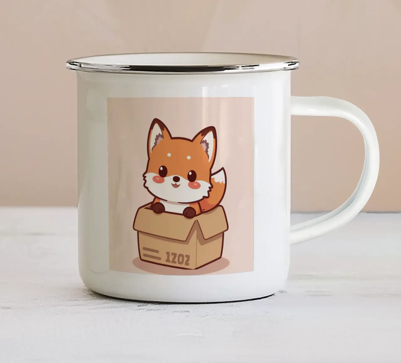 L'accogliente rifugio di Voxy 🦊📦 tazza in smalto da Voxy's Adventures