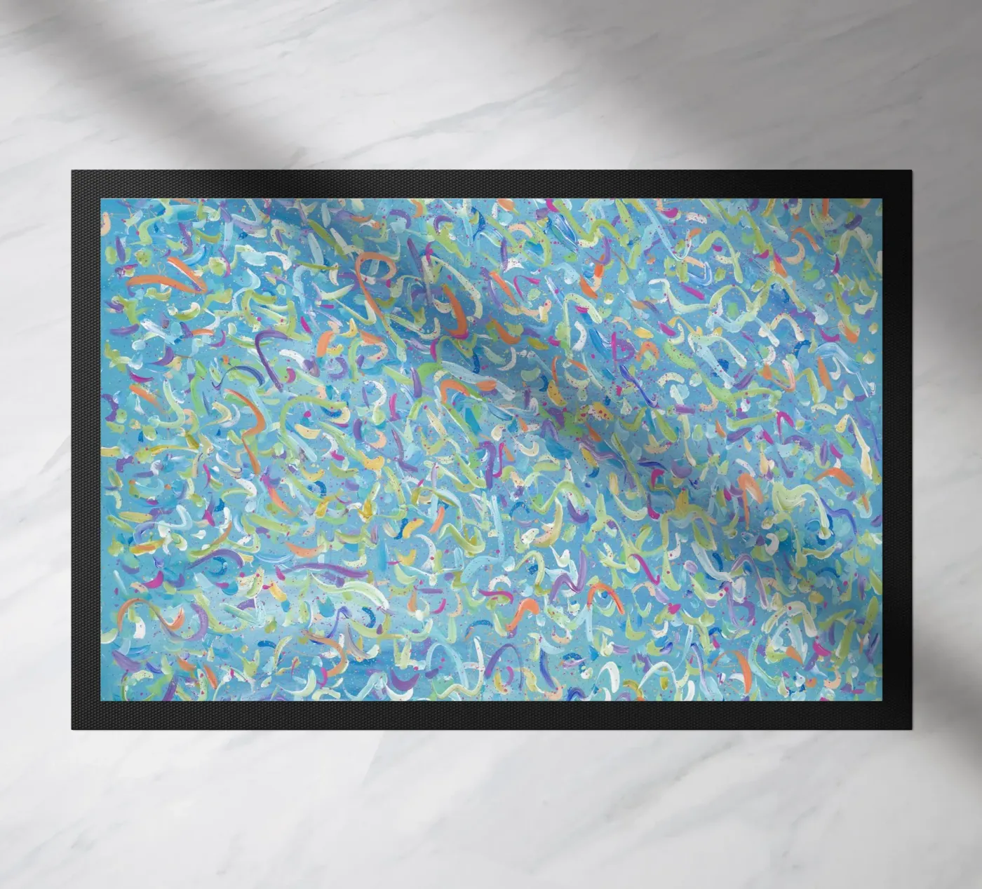 Broken Molecules doormat by Helen Joynson