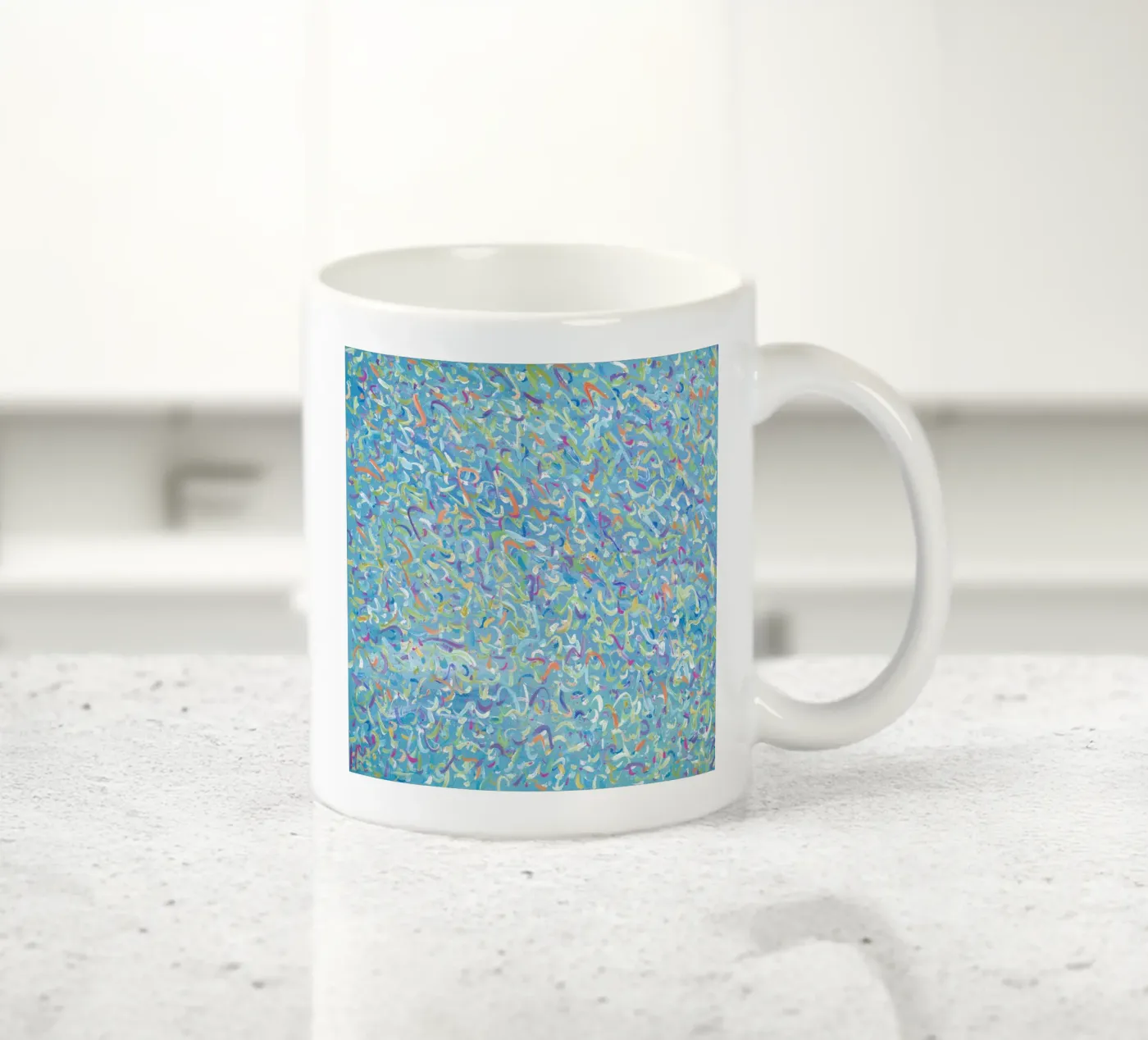 Broken Molecules ceramic mug by Helen Joynson