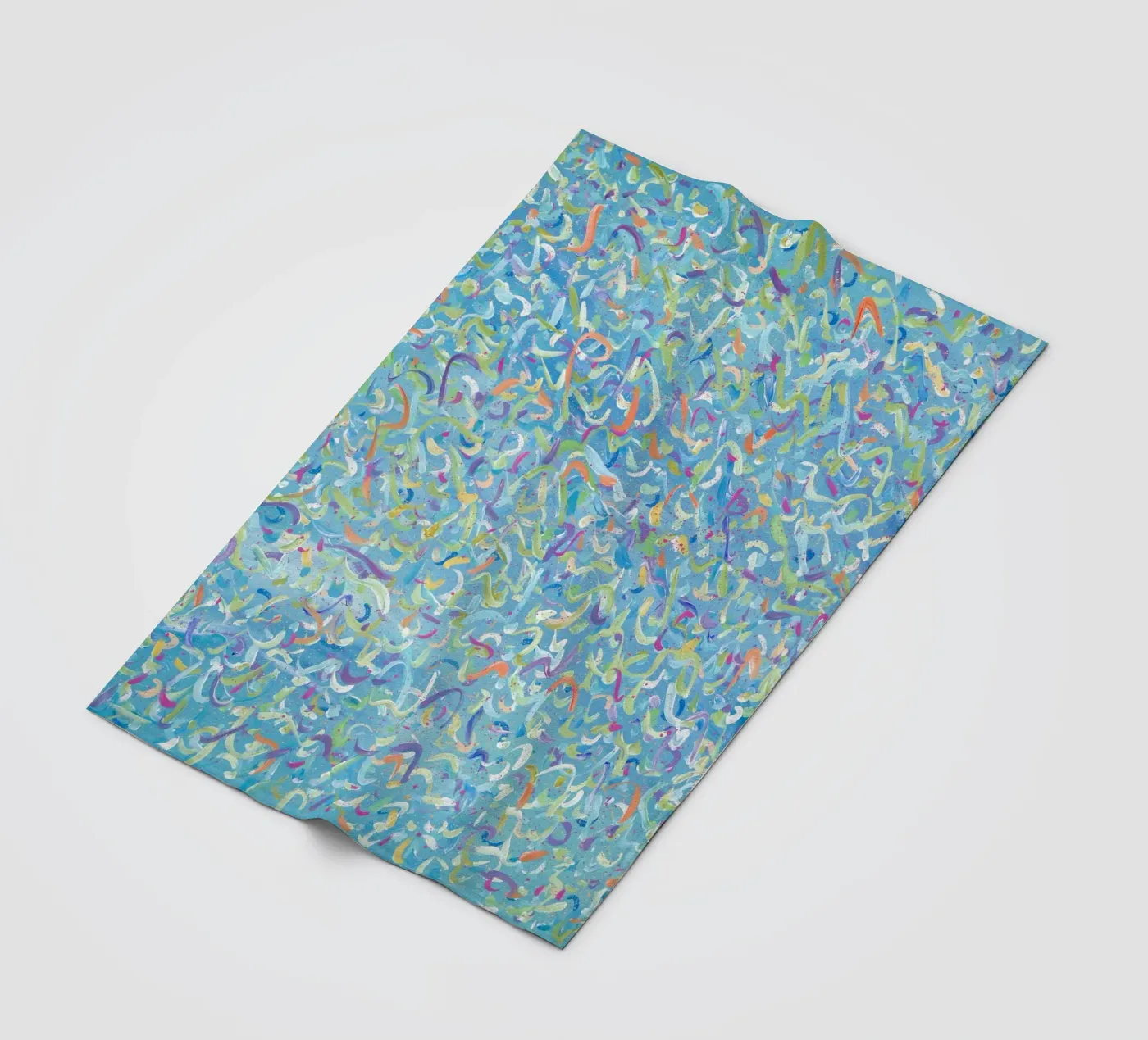 Broken Molecules fleece blanket by Helen Joynson