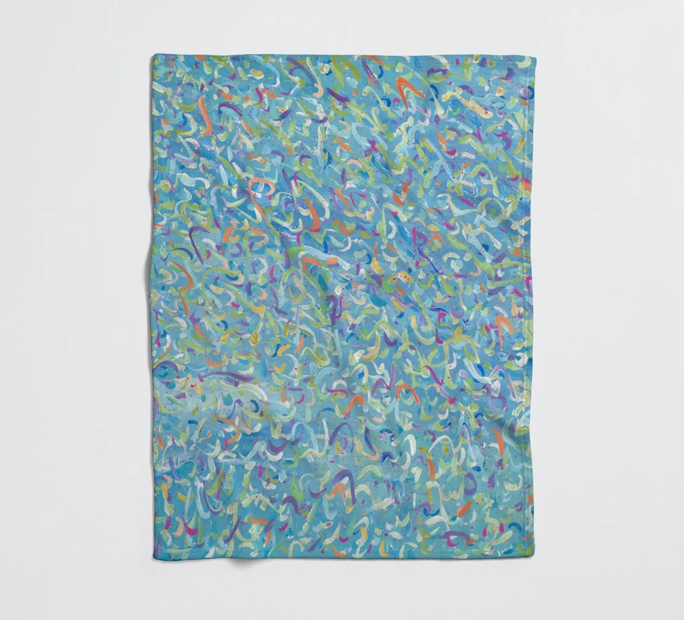 Broken Molecules fleece blanket by Helen Joynson