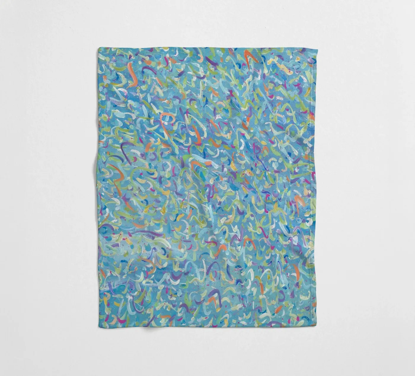 Broken Molecules fleece blanket by Helen Joynson