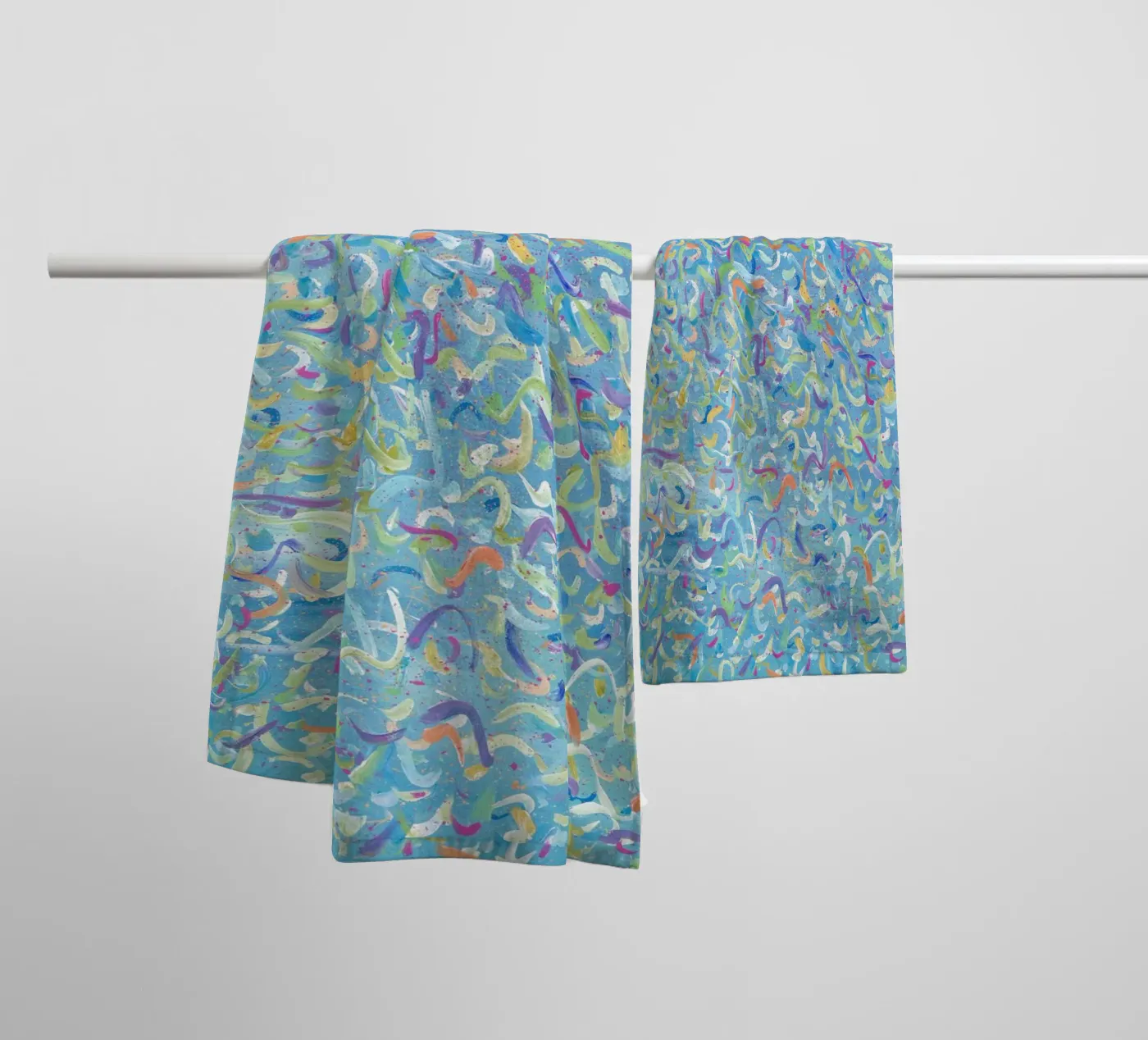Broken Molecules towel by Helen Joynson