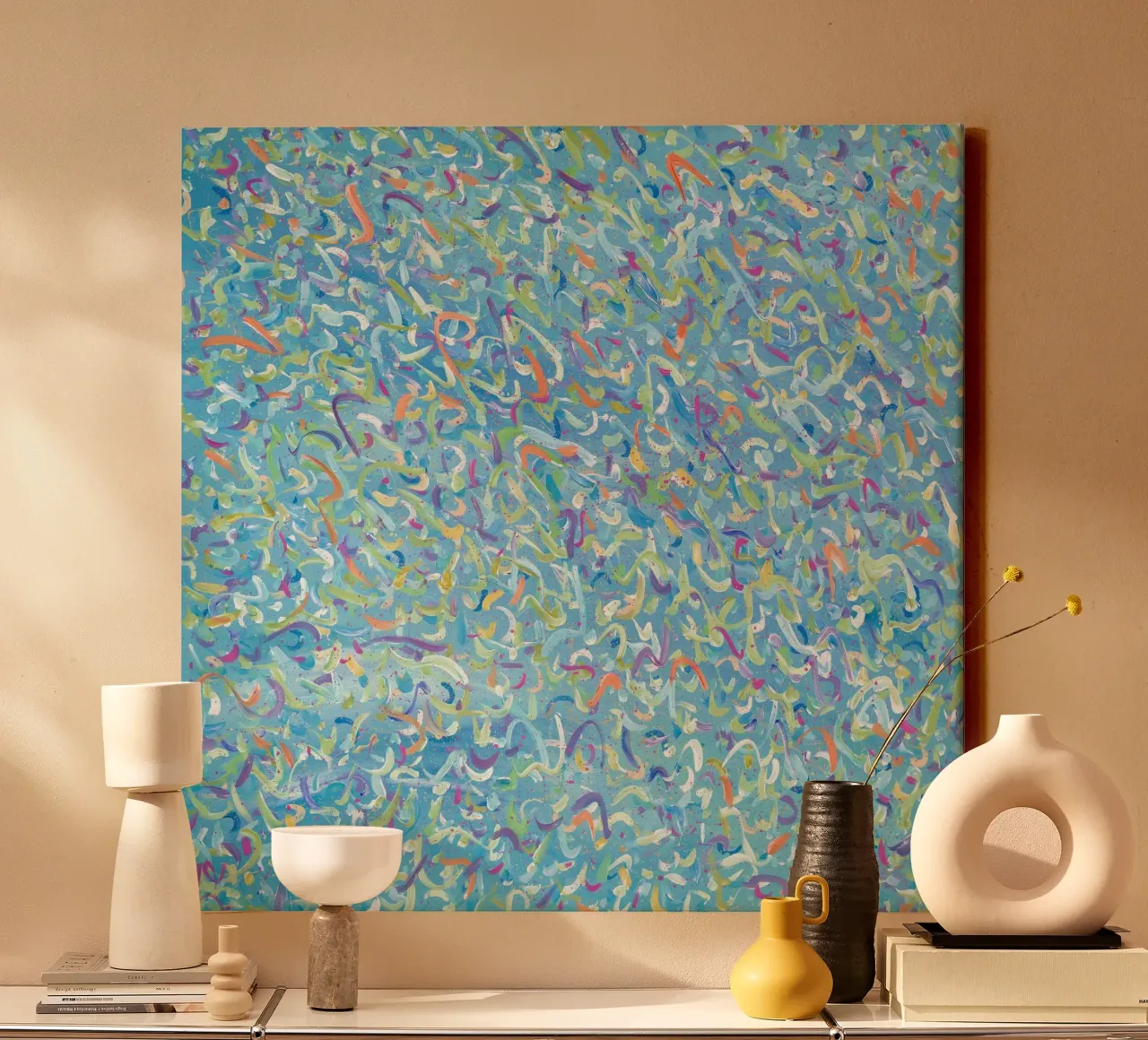 Broken Molecules canvas by Helen Joynson
