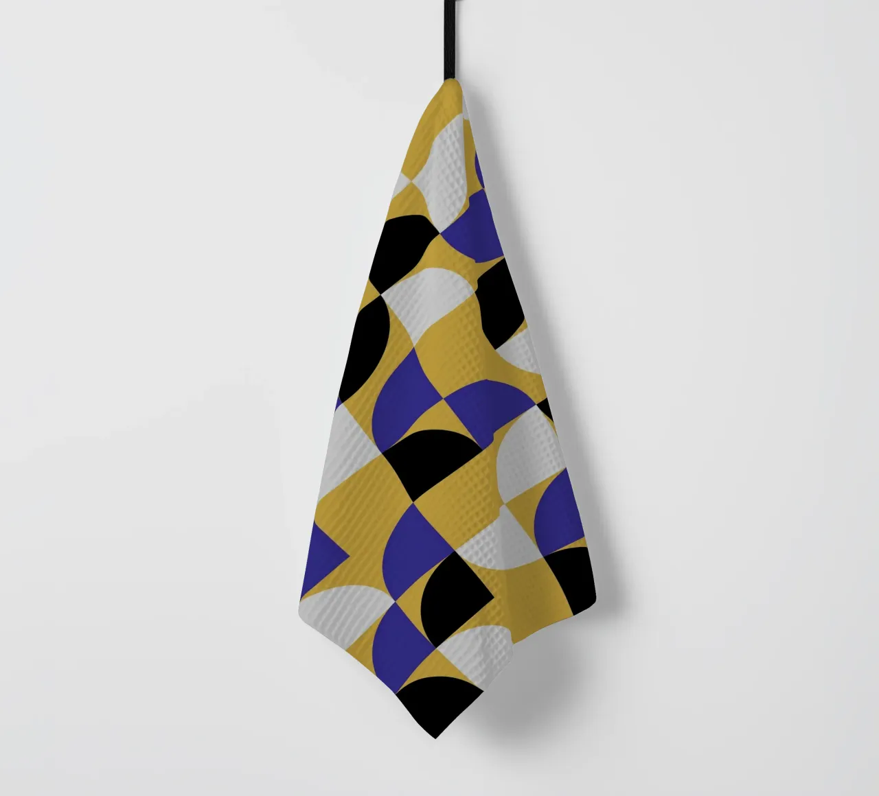 Motif géométrique minimal moderne 7 | Jaune moutarde, bleu torchon de KiKa