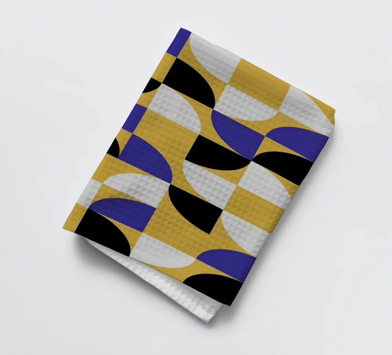 Motif géométrique minimal moderne 7 | Jaune moutarde, bleu torchon de KiKa