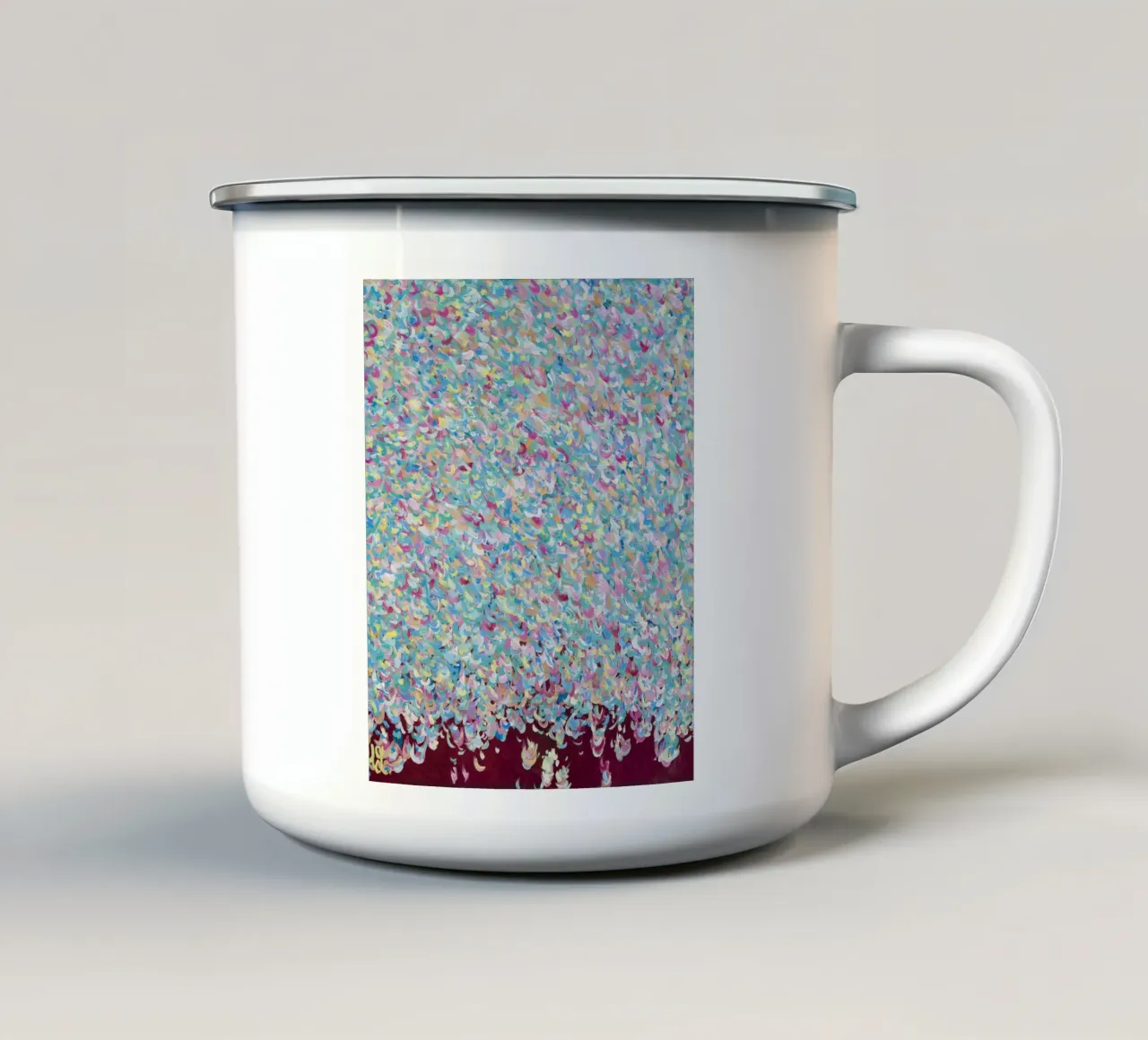 Fuoco all'interno tazza in smalto da Helen Joynson
