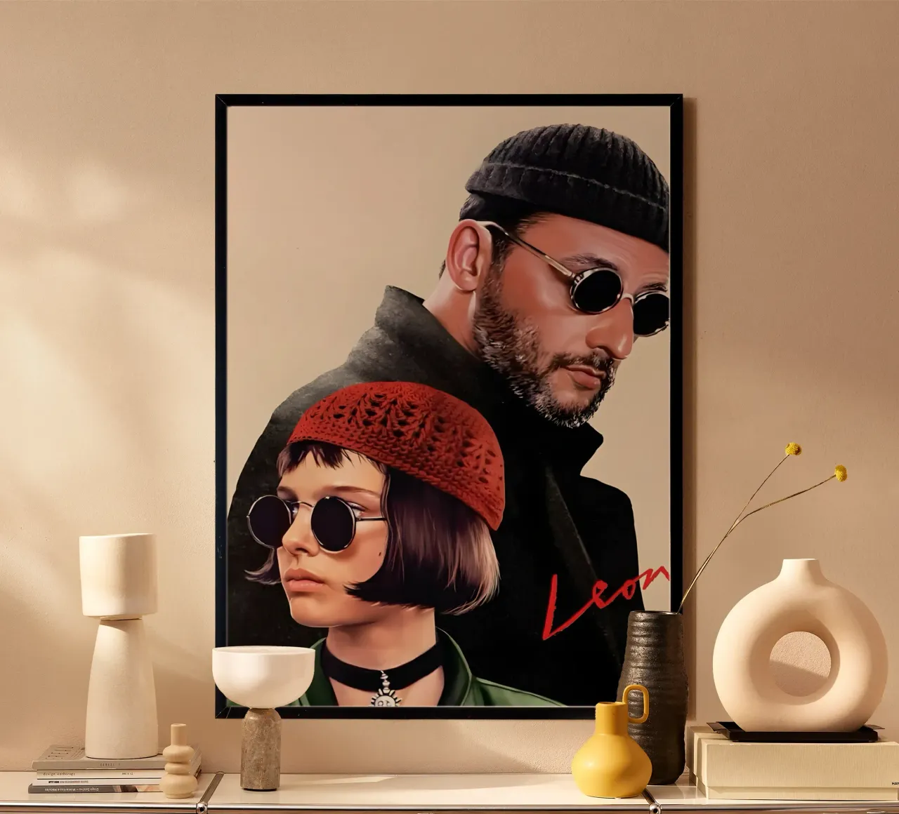 Leon poster van Funny Frame Factory